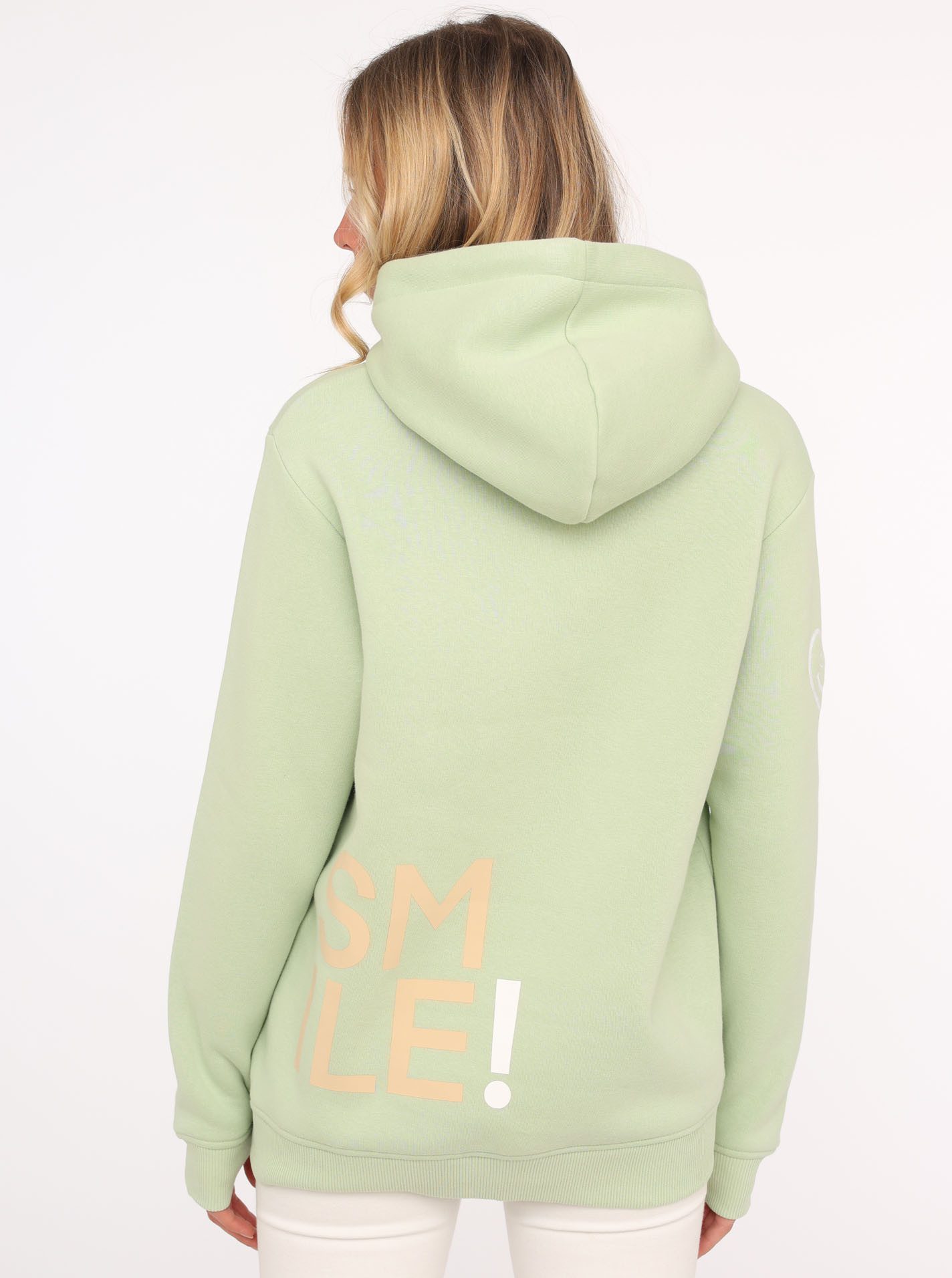Zwillingsherz Hoodie Alissa met smile-print