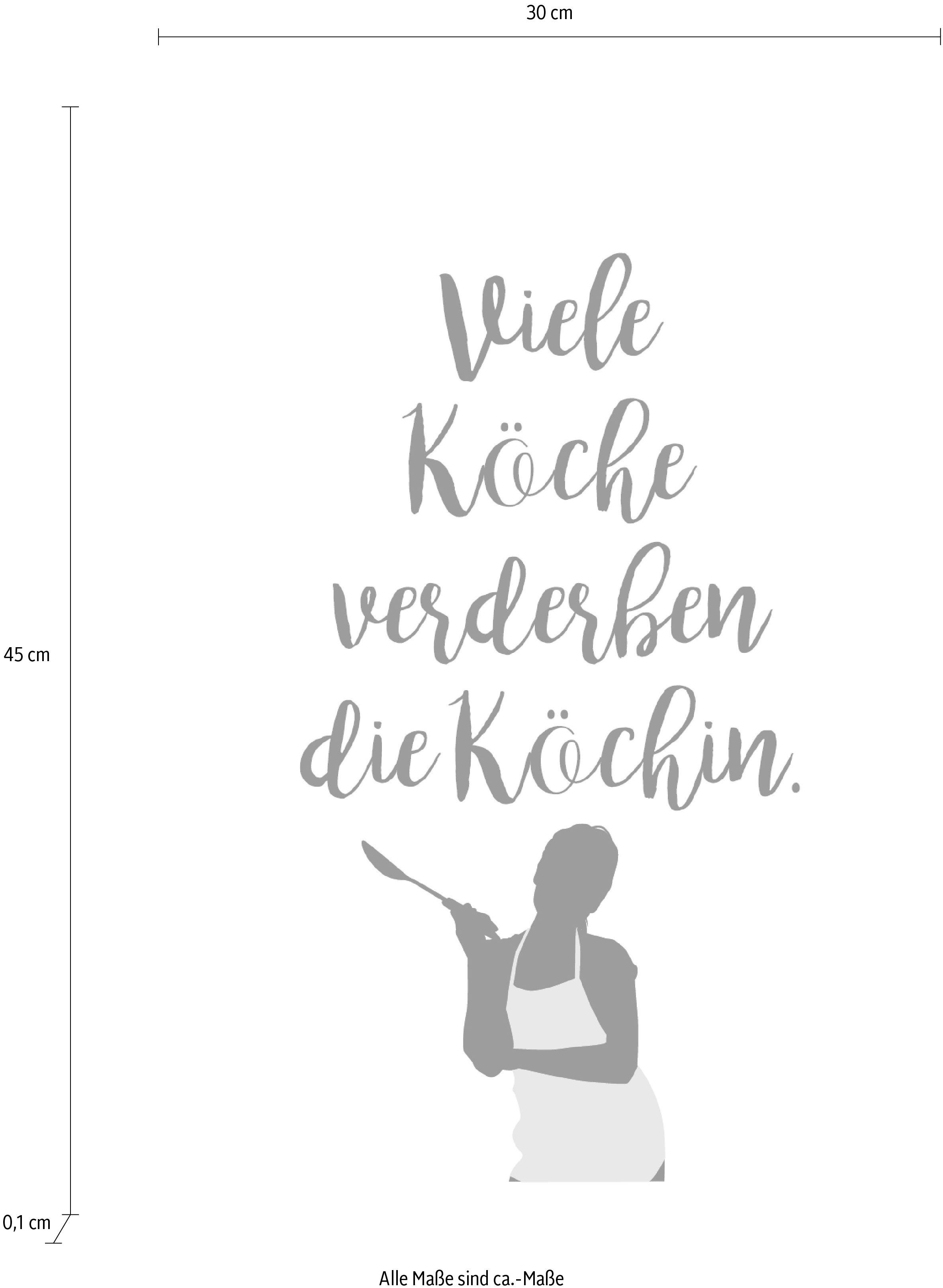queence Sierobject voor aan de wand Kokkin Stalen bord, blikken bord, spreuk, grappig, wanddecoratie, retro, 20x30cm