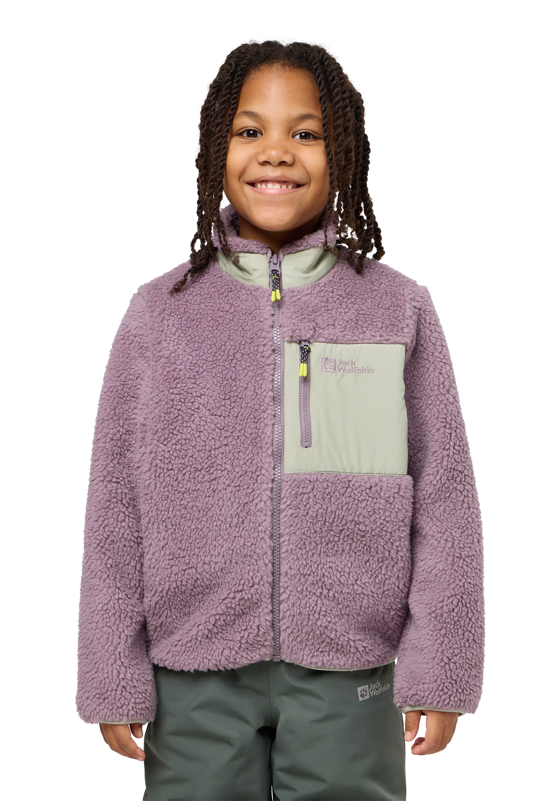 Jack Wolfskin Ice Curl Jacket Kids Fleece jack Kinderen 104 wild blossom wild blossom