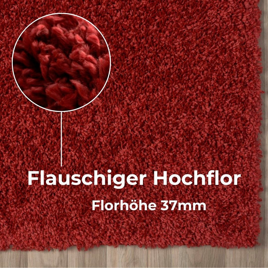 my home Hoogpolig vloerkleed Banji Uni-kleuren, zacht en fluffy, ook als loper en in rond verkrijgbaar