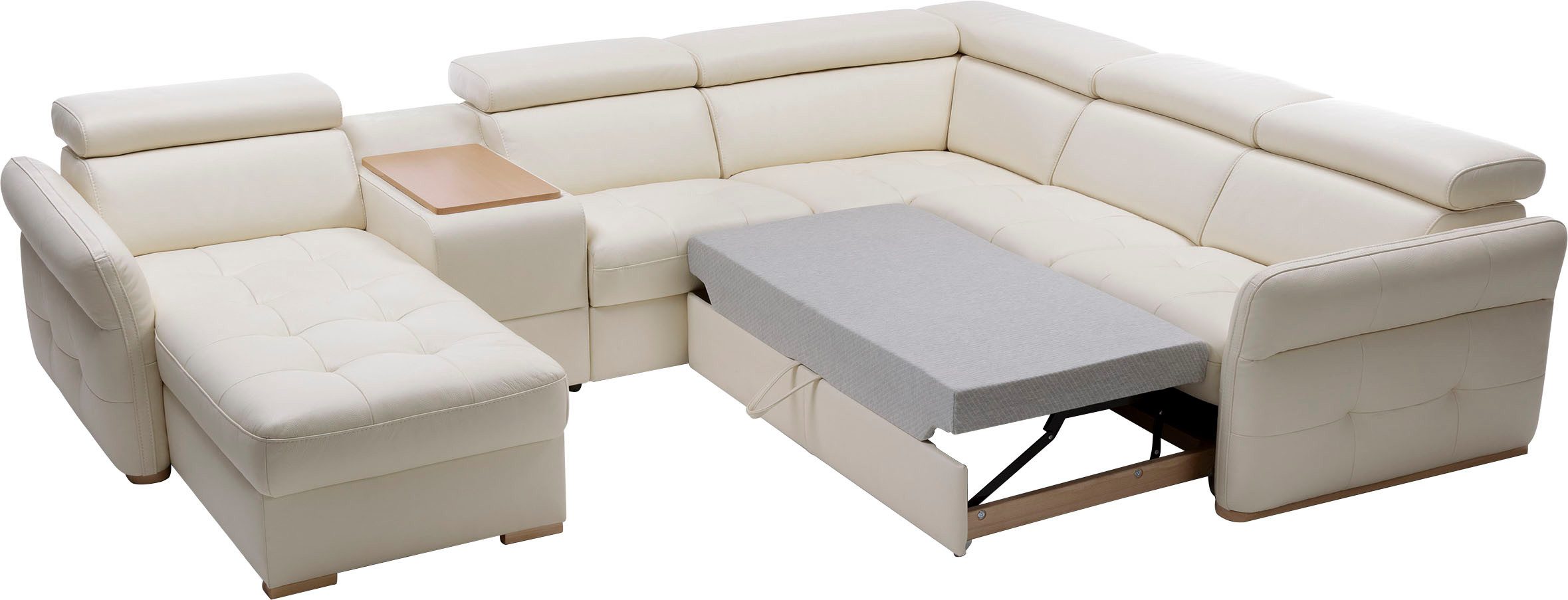 exxpo - sofa fashion Zithoek Massimo, familiebank met veel ruimte, leren bekleding, comfortabel, prettig