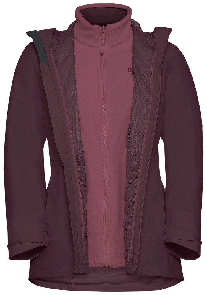 Jack Wolfskin Functioneel 3-in-1-jack MOONRISE 3IN1 JKT W (2-delig)