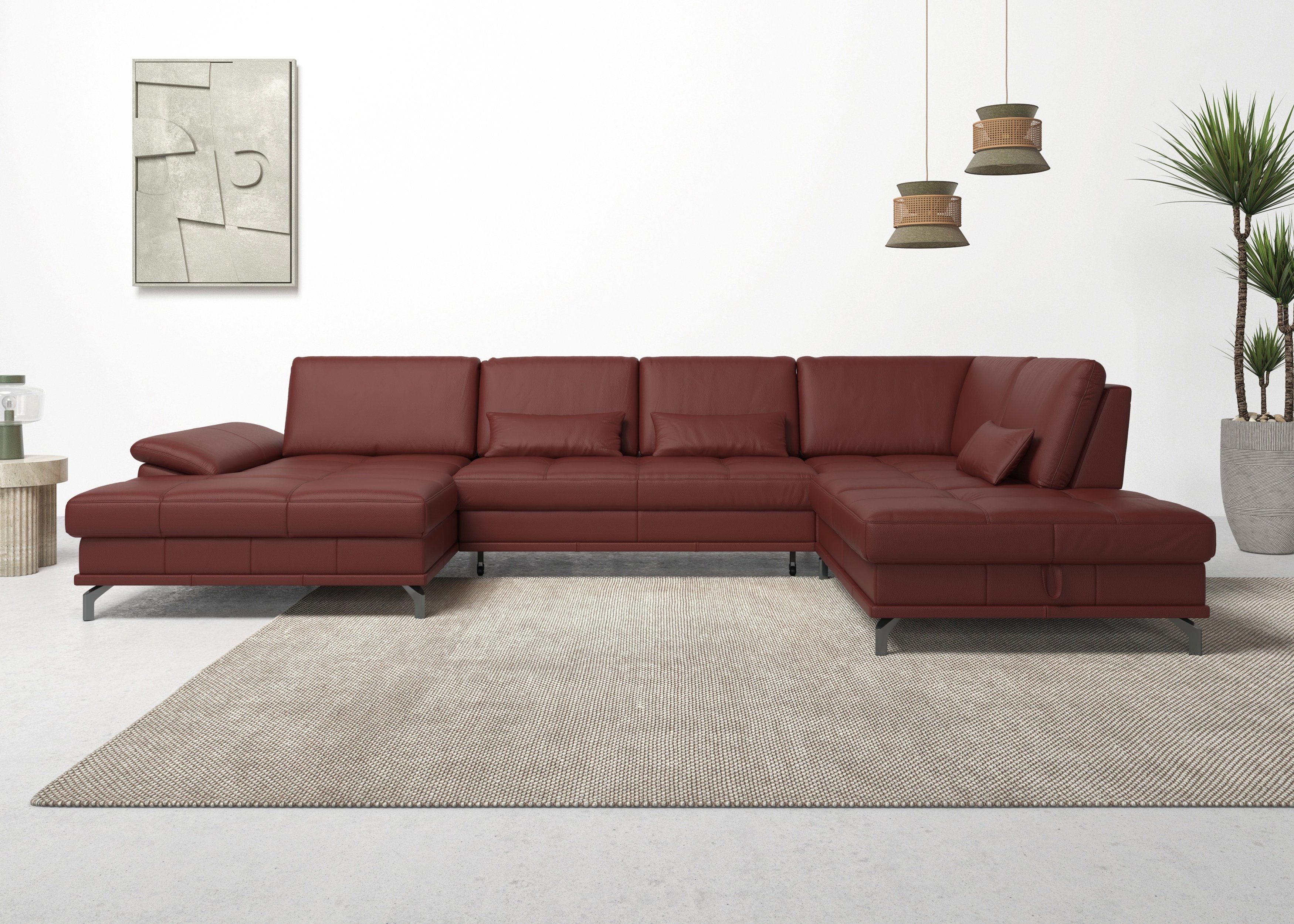 Places of Style Zithoek Costello U-vorm, met zitdiepteverstelling, armleuningverstelling en