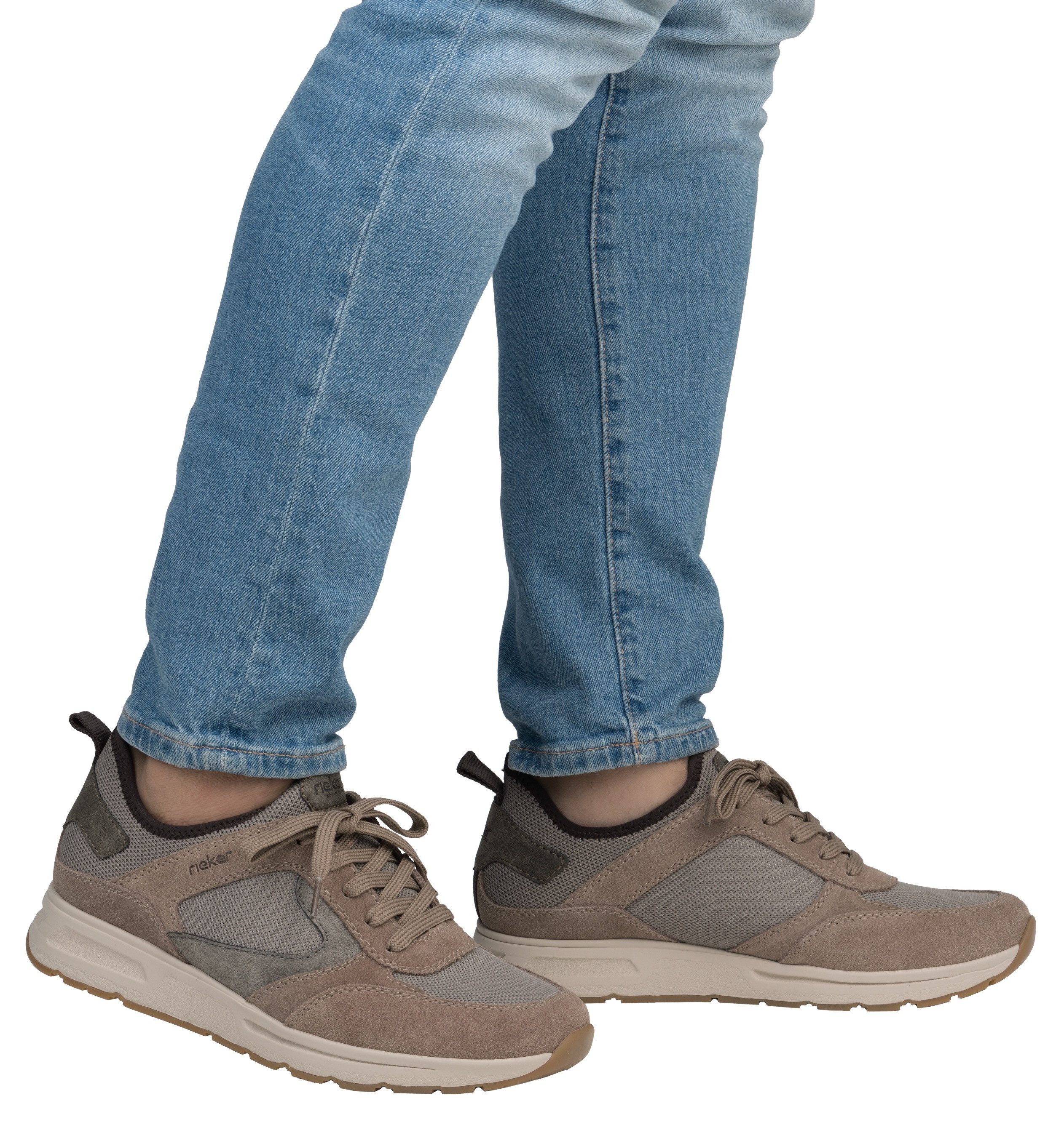Rieker Slip-on sneakers , instapschoen, lage schoen, vrijetijdssneaker met vetelement