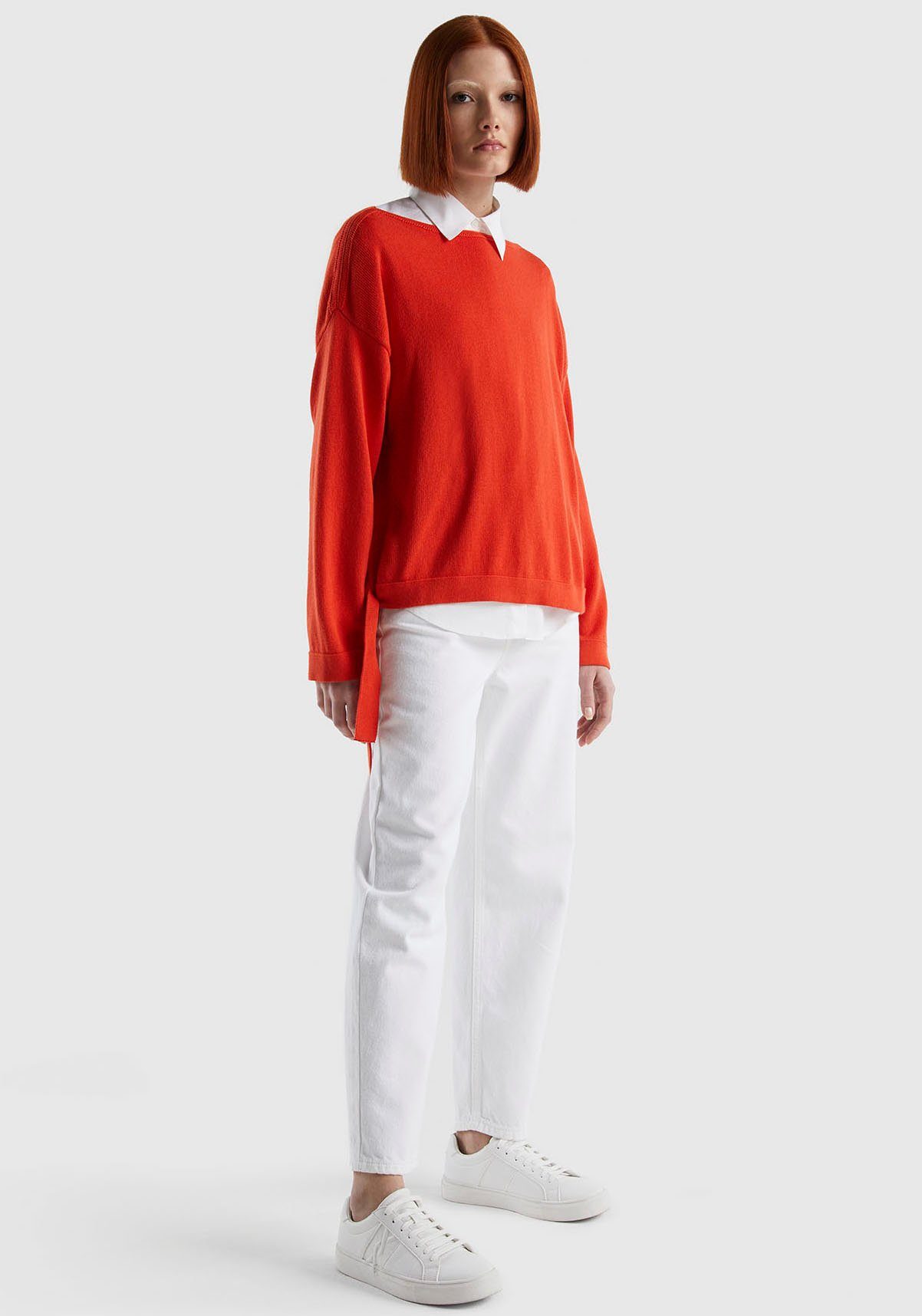 United Colors of Benetton Gebreide trui met boothals