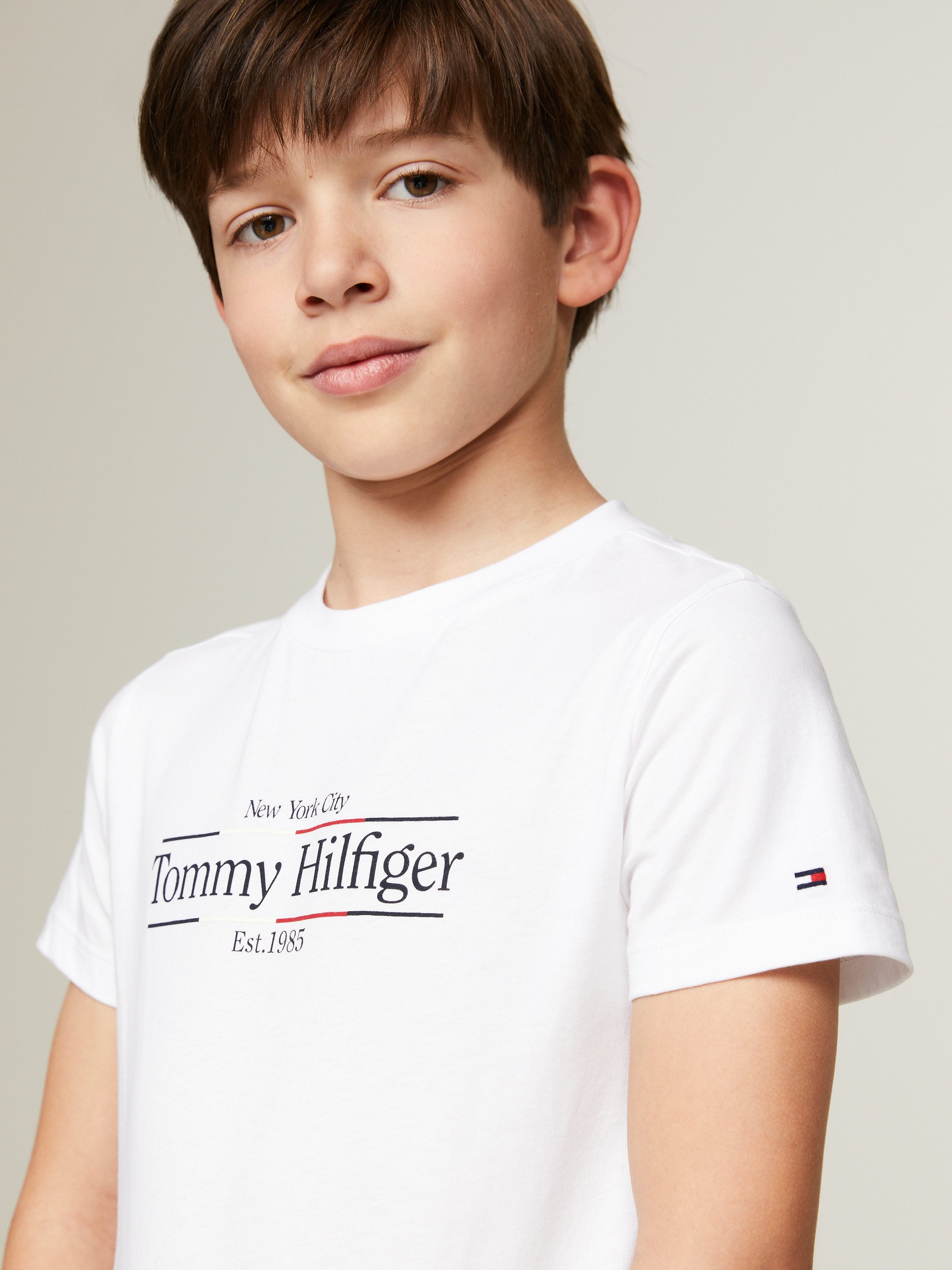 Tommy Hilfiger Shirt met korte mouwen ICON PRINT REGULAR TEE SS Kinderen tot 16 jaar met logo-opdruk