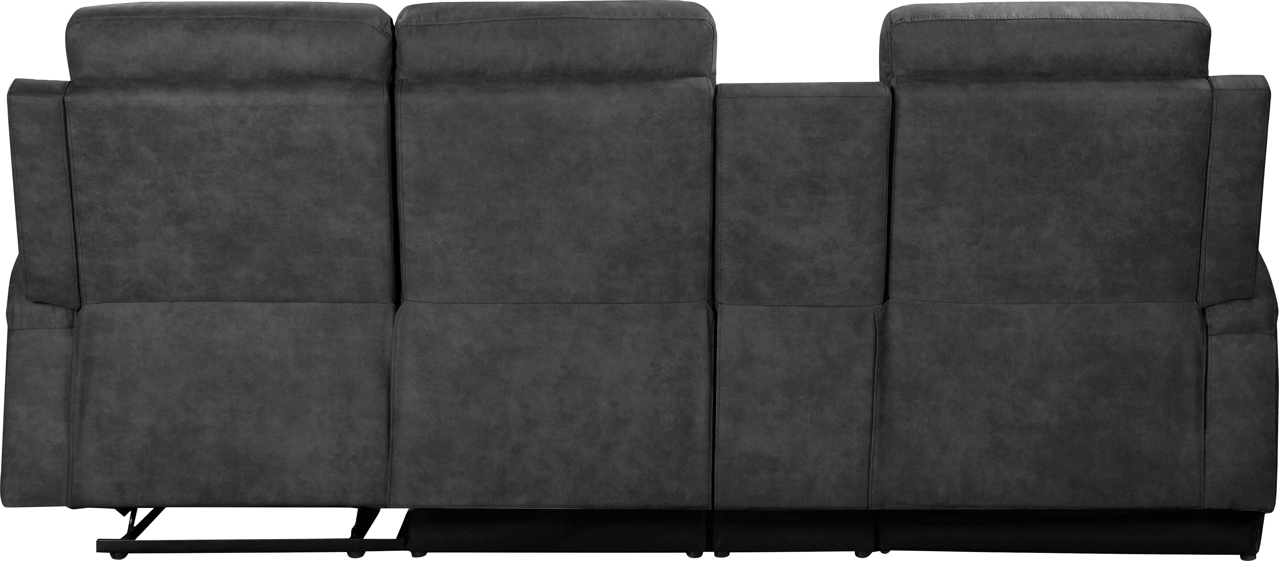 Home affaire Hoekbank Napori multimediabank, 3 bioscoopstoelen XXL, L-model, Bioscoopbank met relaxfunctie, bekerhouder, opbergvak en opbergbox