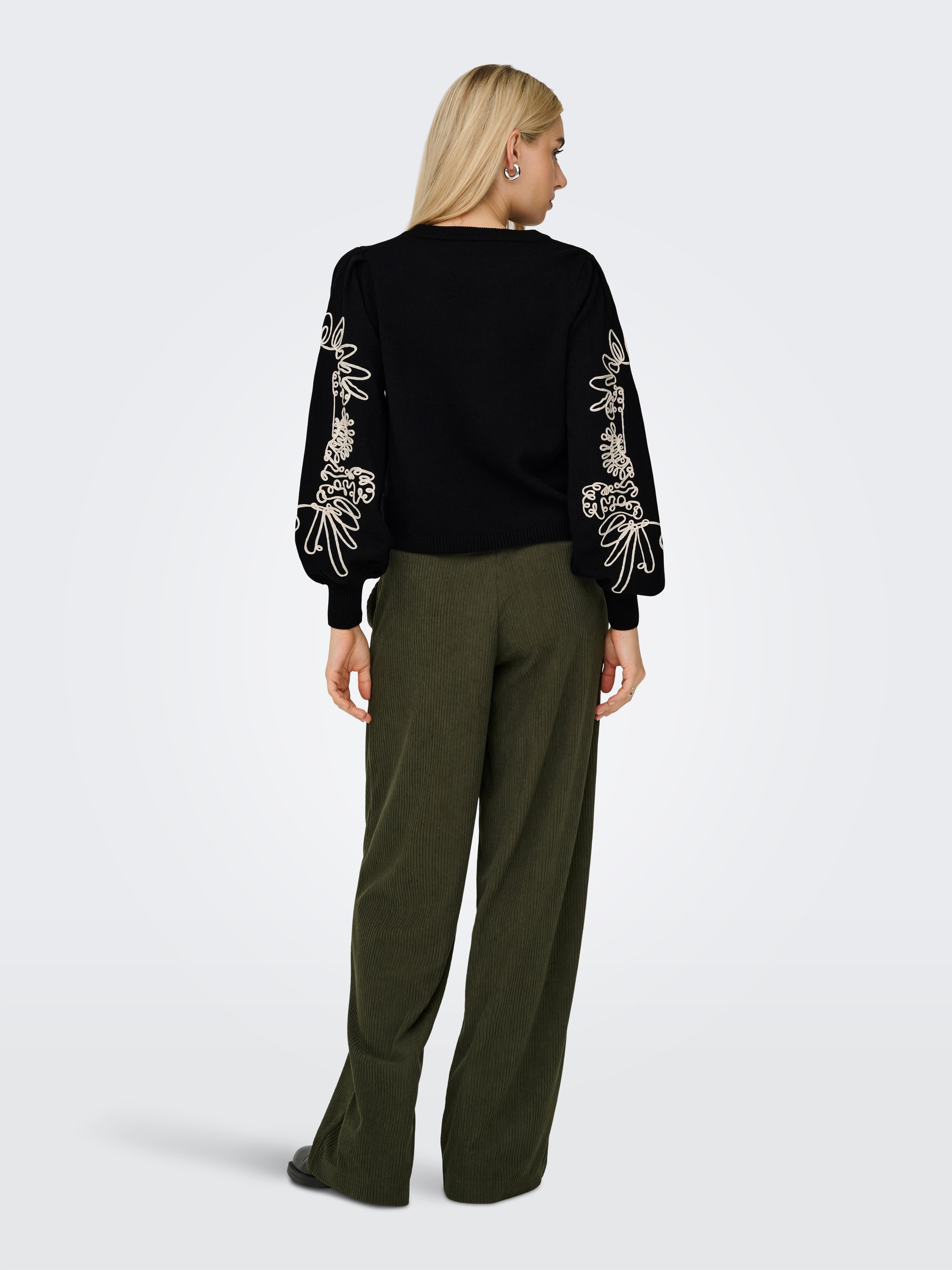 Only Gebreide trui ONLMAGNOLIA LS DETAIL PULLOVER KNT NOOS