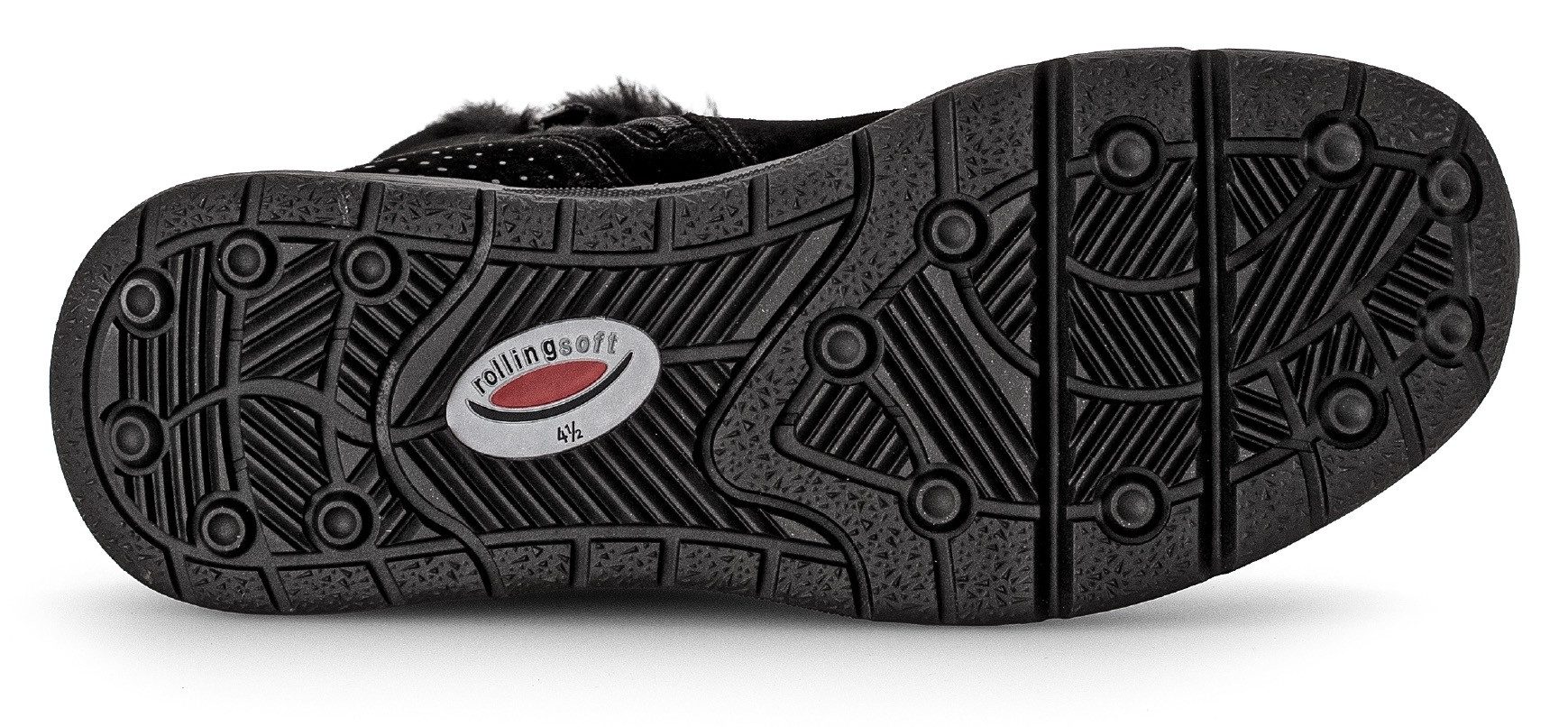Gabor Rollingsoft Winterlaarzen , sleehak, enkellaars met de typische rollingsoft-buitenzool