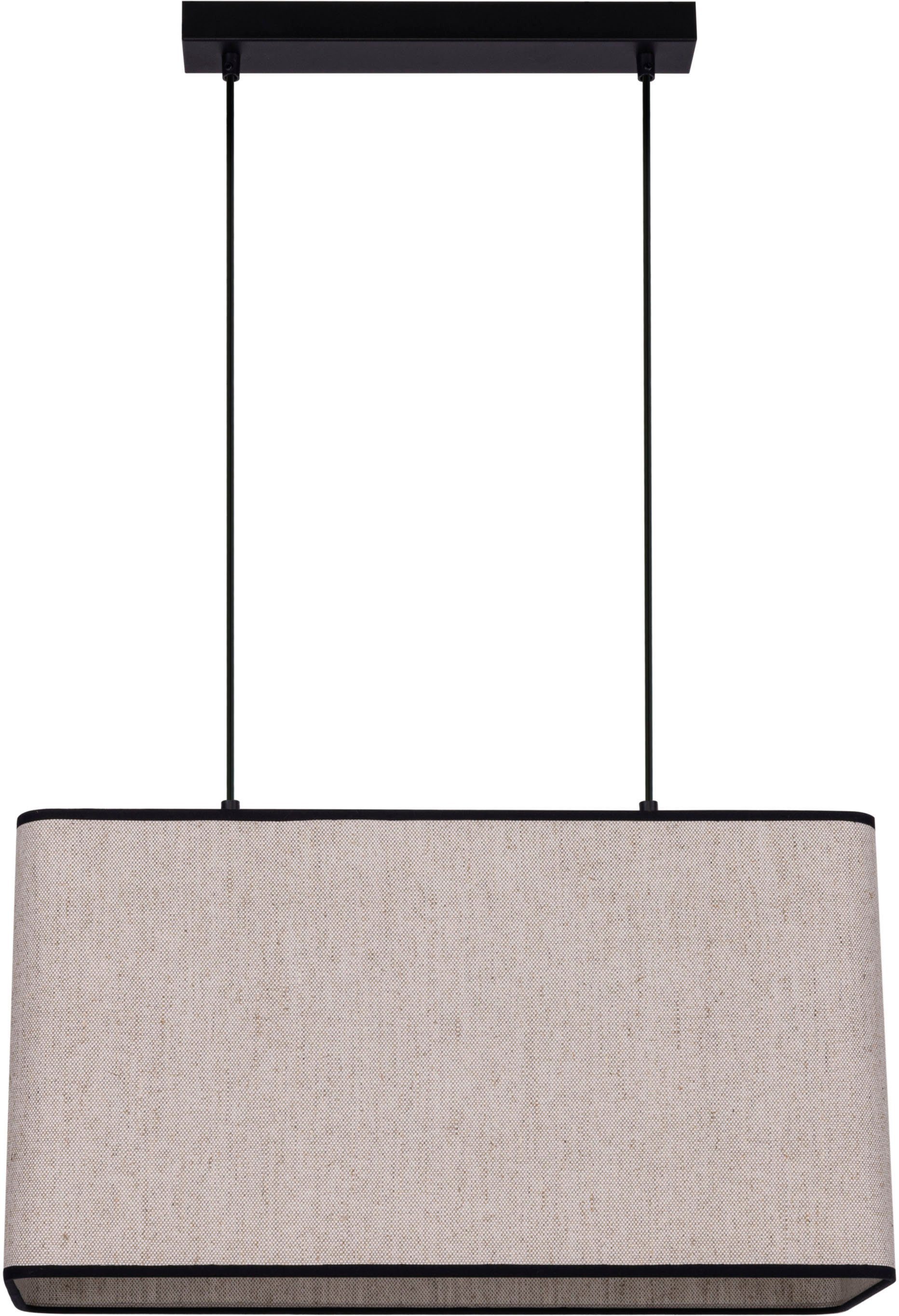 andas Hanglamp Virrat, in Scandinavische stijl Hanglamp met linnen kap, in tijdloos ontwerp, gemaakt in Europa (2 stuks)