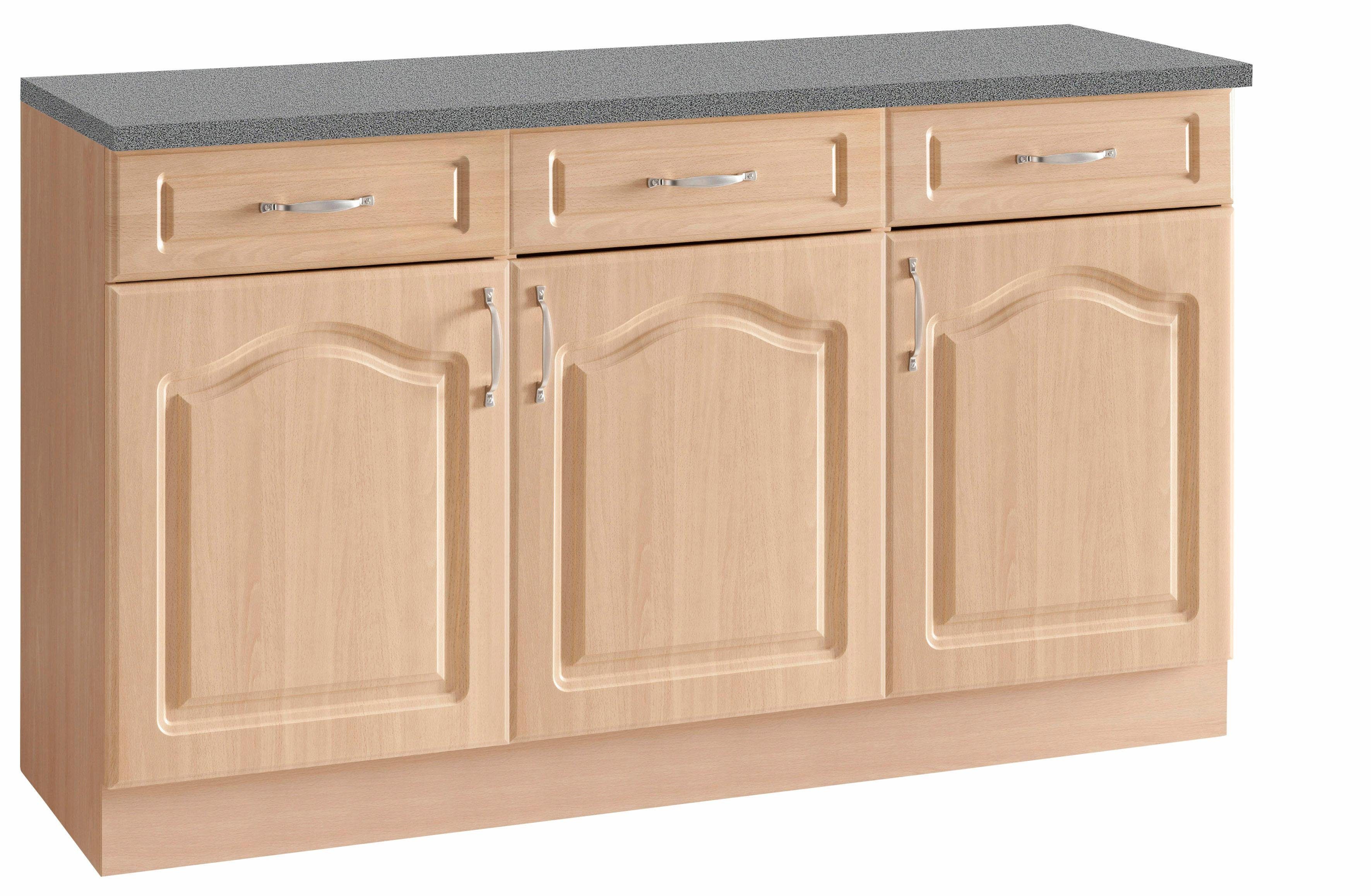 wiho Küchen Onderkast Linz 120 cm breed, in landhuisstijl onderkasten beige