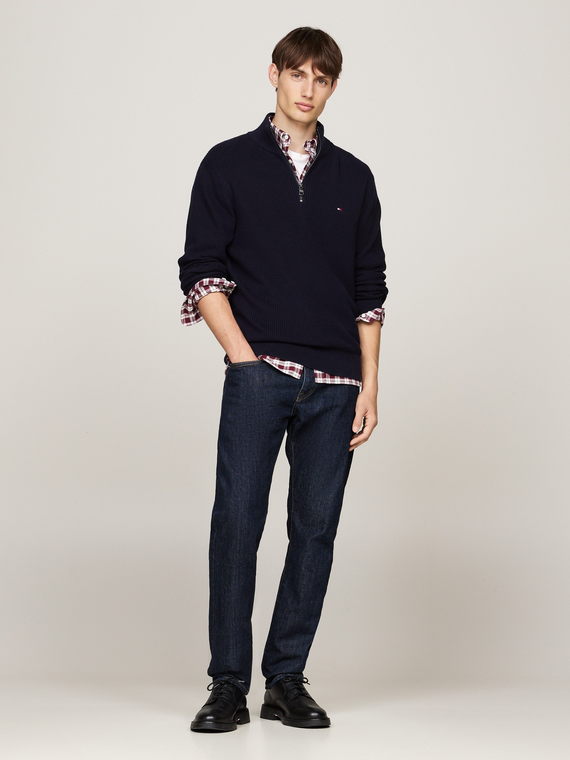 Tommy Hilfiger Schipperstrui STRUCTURE ZIP MOCK