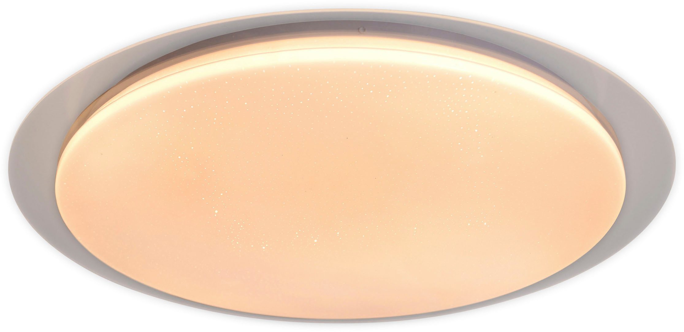 näve Led-plafondlamp LOCARNO Kristaleffect, warmwit-koudwit verwisselbaar via wandschakelaar, D:46cm (1 stuk)