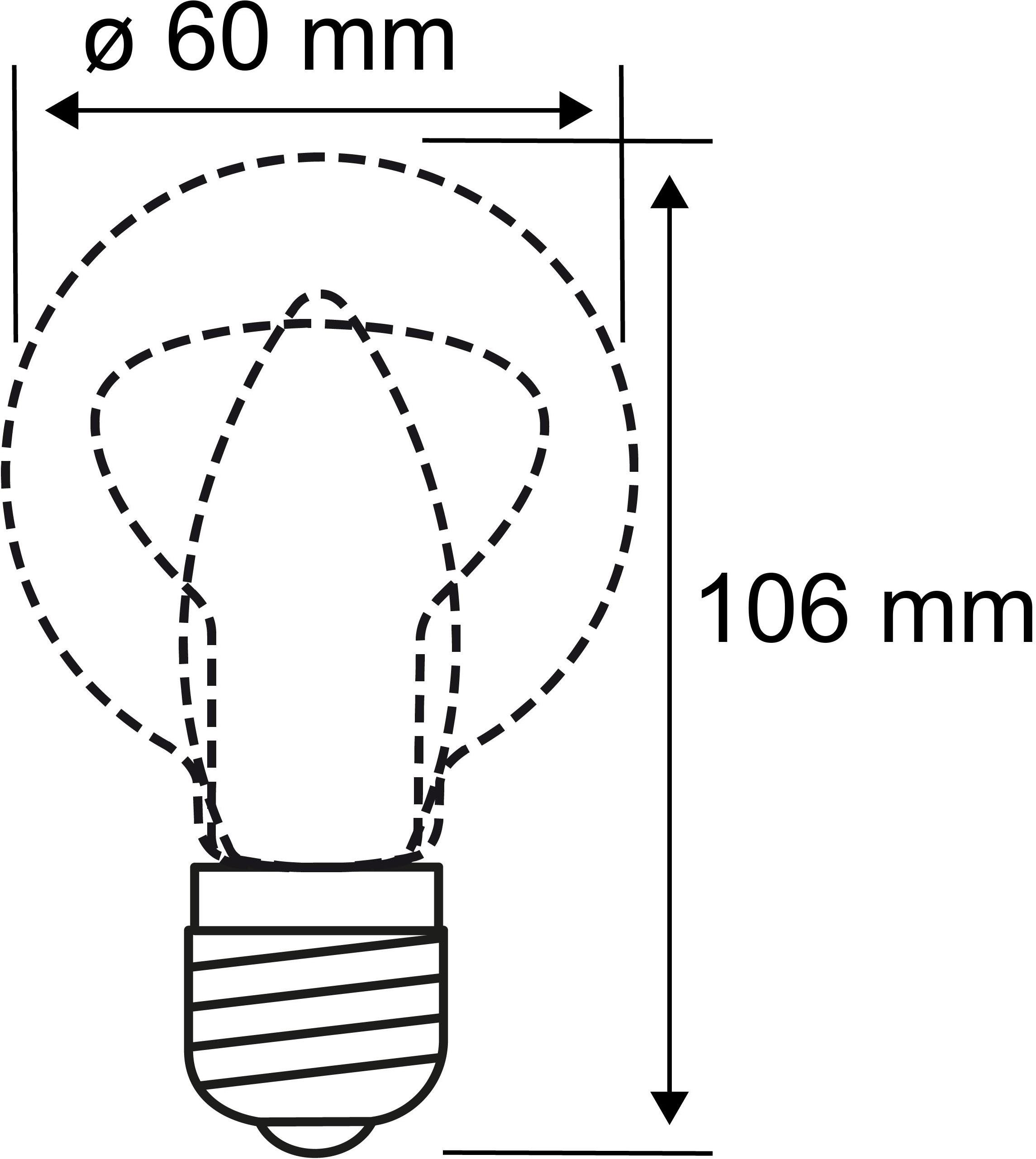 Paulmann Led-verlichting Eco-Line filament 230V LED lamp E27 1-set 1055lm 5W 3000K mat (1 stuk)