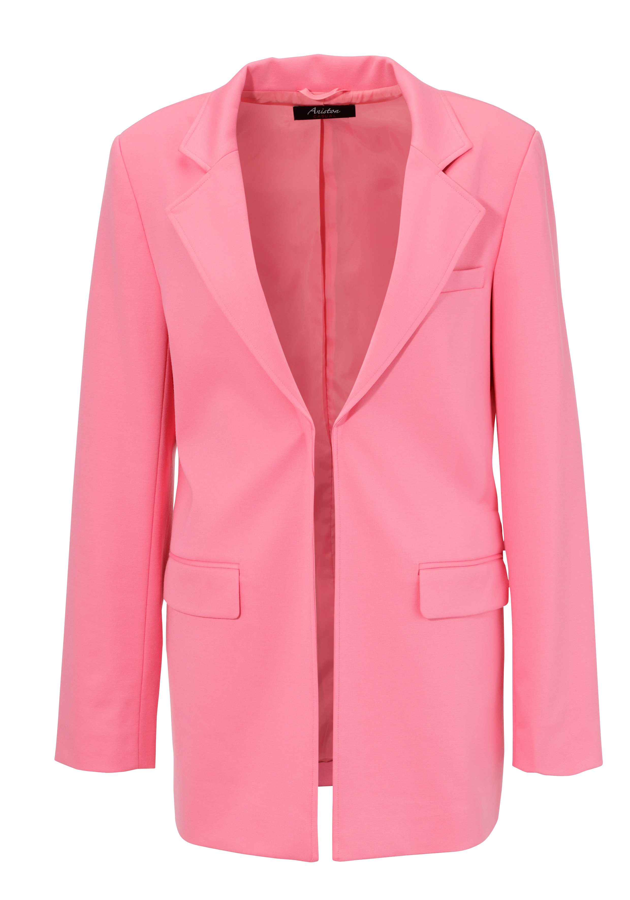 Aniston CASUAL Lange blazer met reverskraag