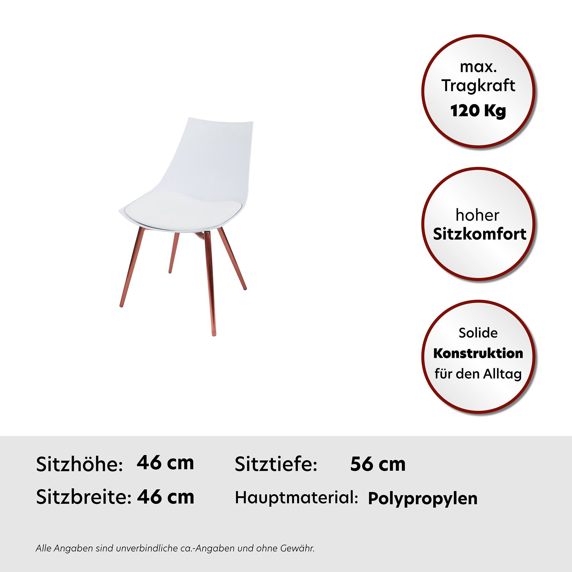 Kayoom Stoel Dakota 110 4-delige set, kunstleer bekleding, zitting van schuim ergonomisch, comfortabel, onderhoudsvriendelijk, kunstlederen bekleding