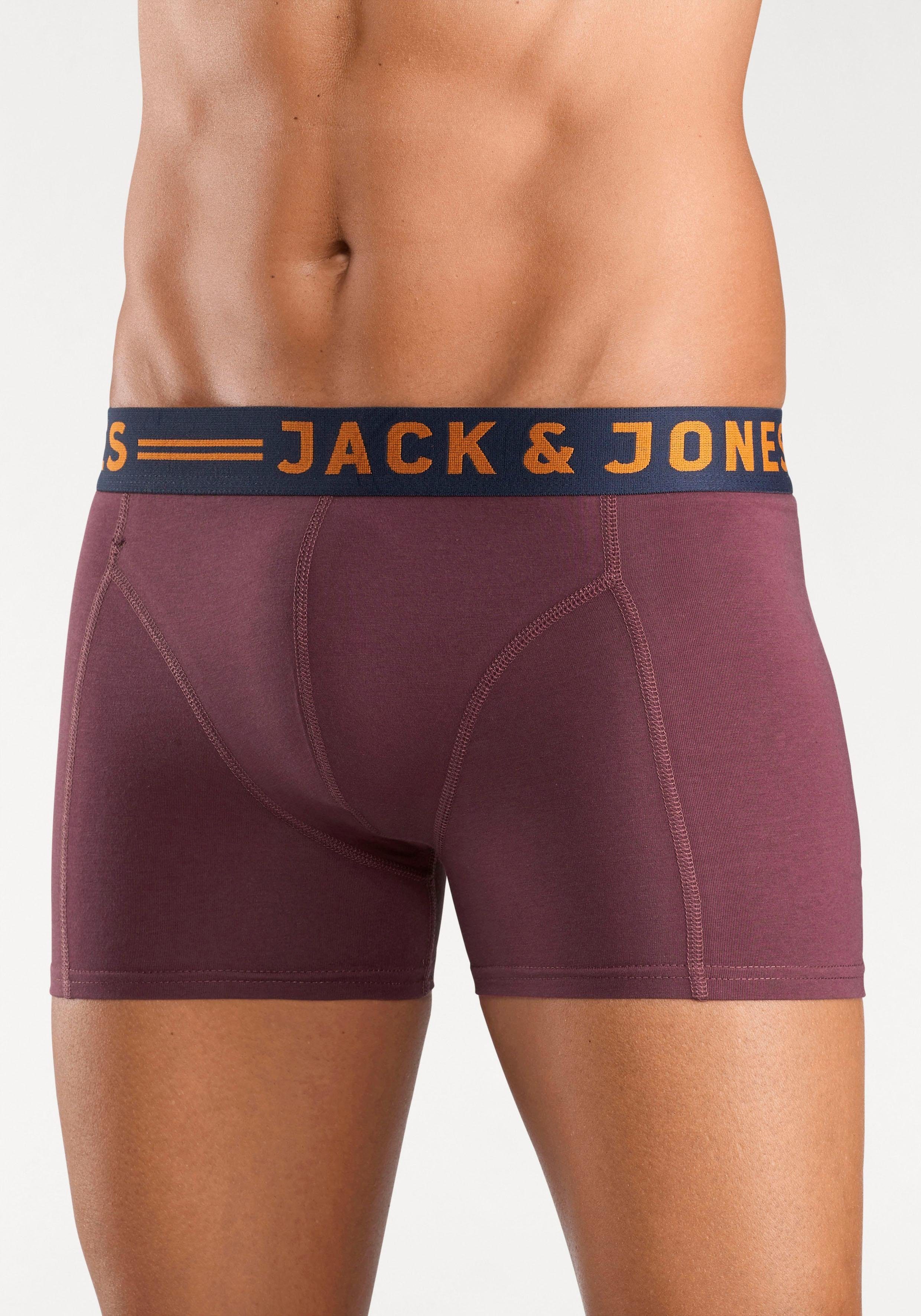 Jack & Jones Boxershort JAC Lichfield Trunks met contrastkleurige band (set, 3 stuks)