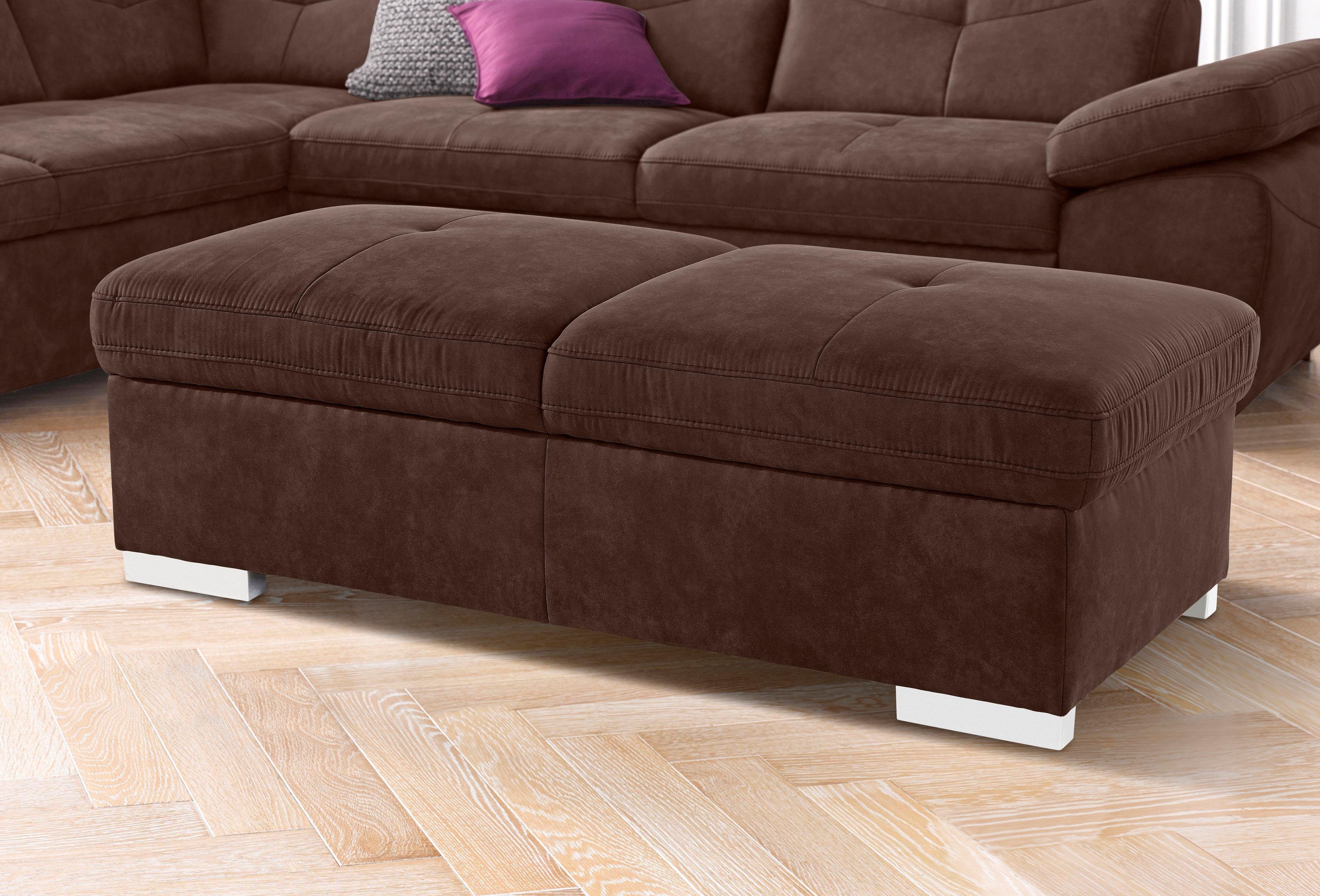 exxpo - sofa fashion Hocker Spring Bankhocker, goed zitcomfort en geweldige verwerkingsdetails hockers maat Luxe-microvezel bruin