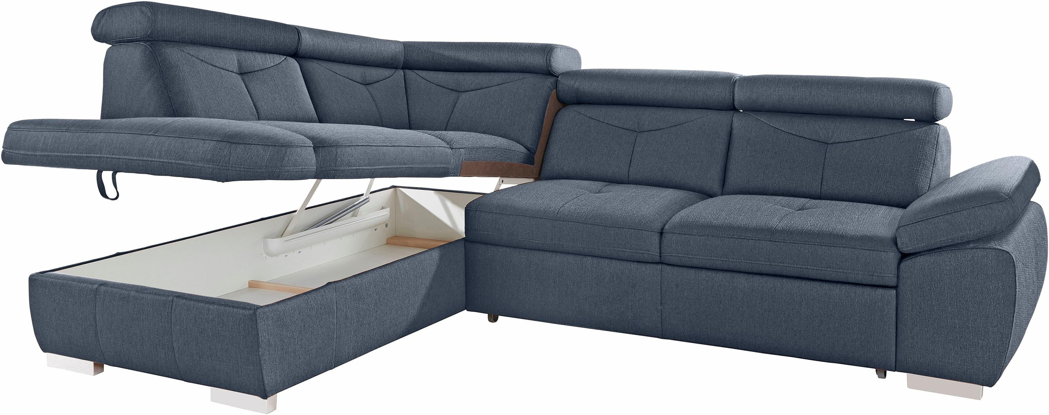 exxpo - sofa fashion Hoekbank Spring, super comfortabel en comfortabel met arm- en hoofdsteunfunctie