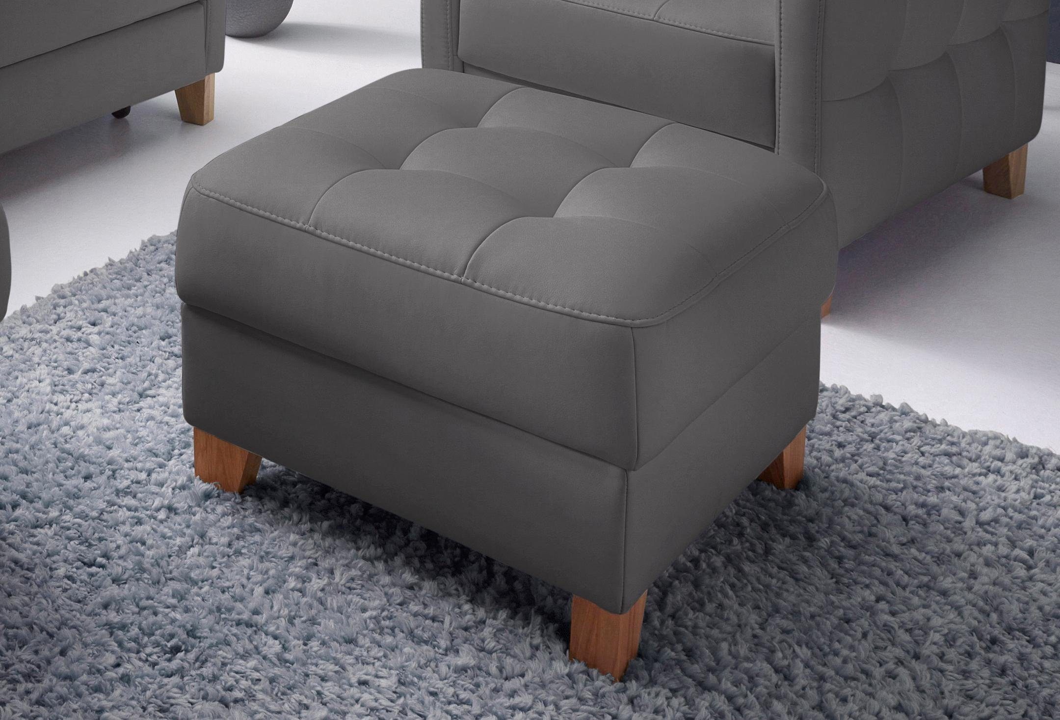 exxpo - sofa fashion Hocker Elio comfortabel zitcomfort en verfijnde detailverwerking hockers grijs