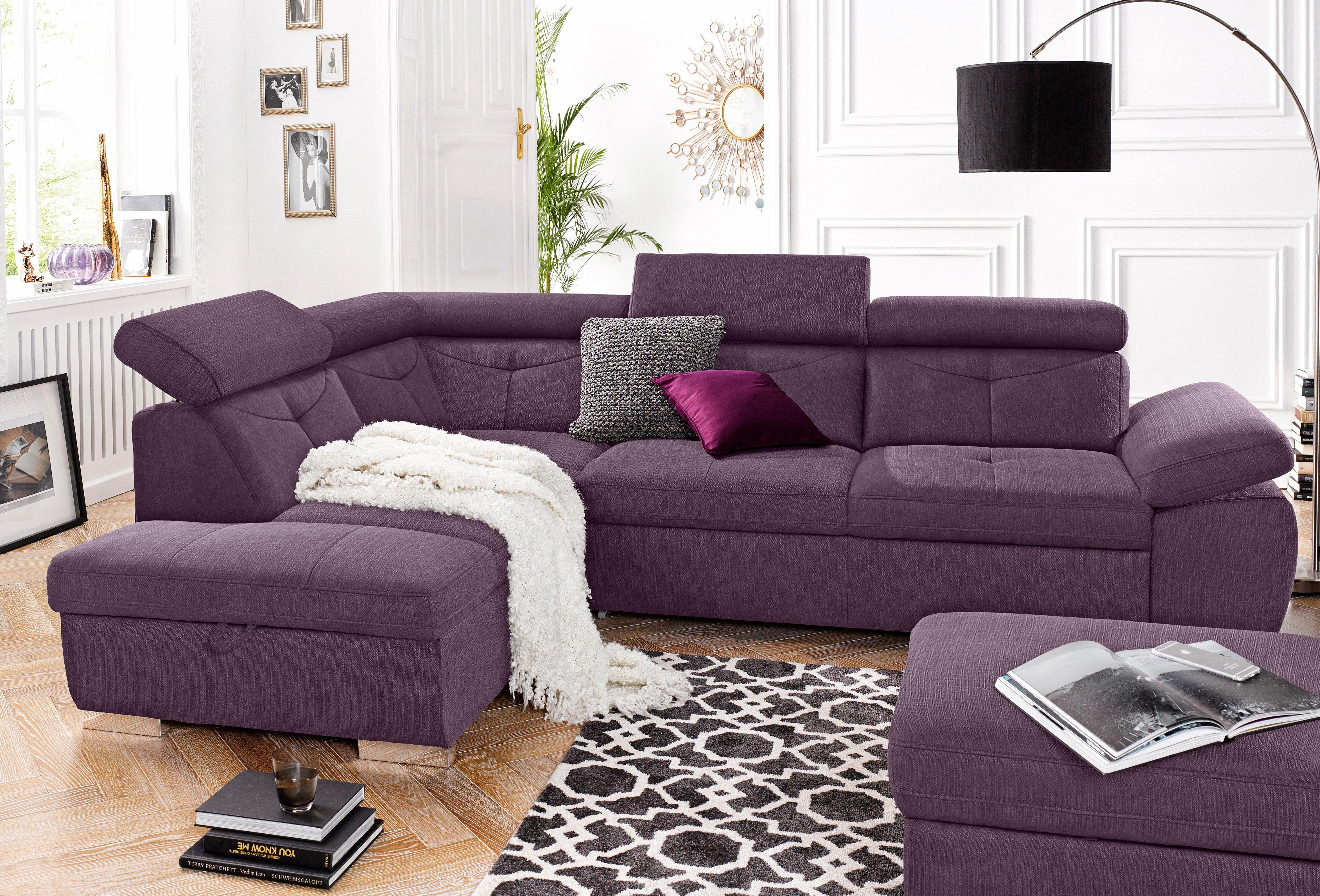 Exxpo - sofa fashion Hoekbank Spring, super comfortabel en comfortabel met arm- en hoofdsteunfunctie