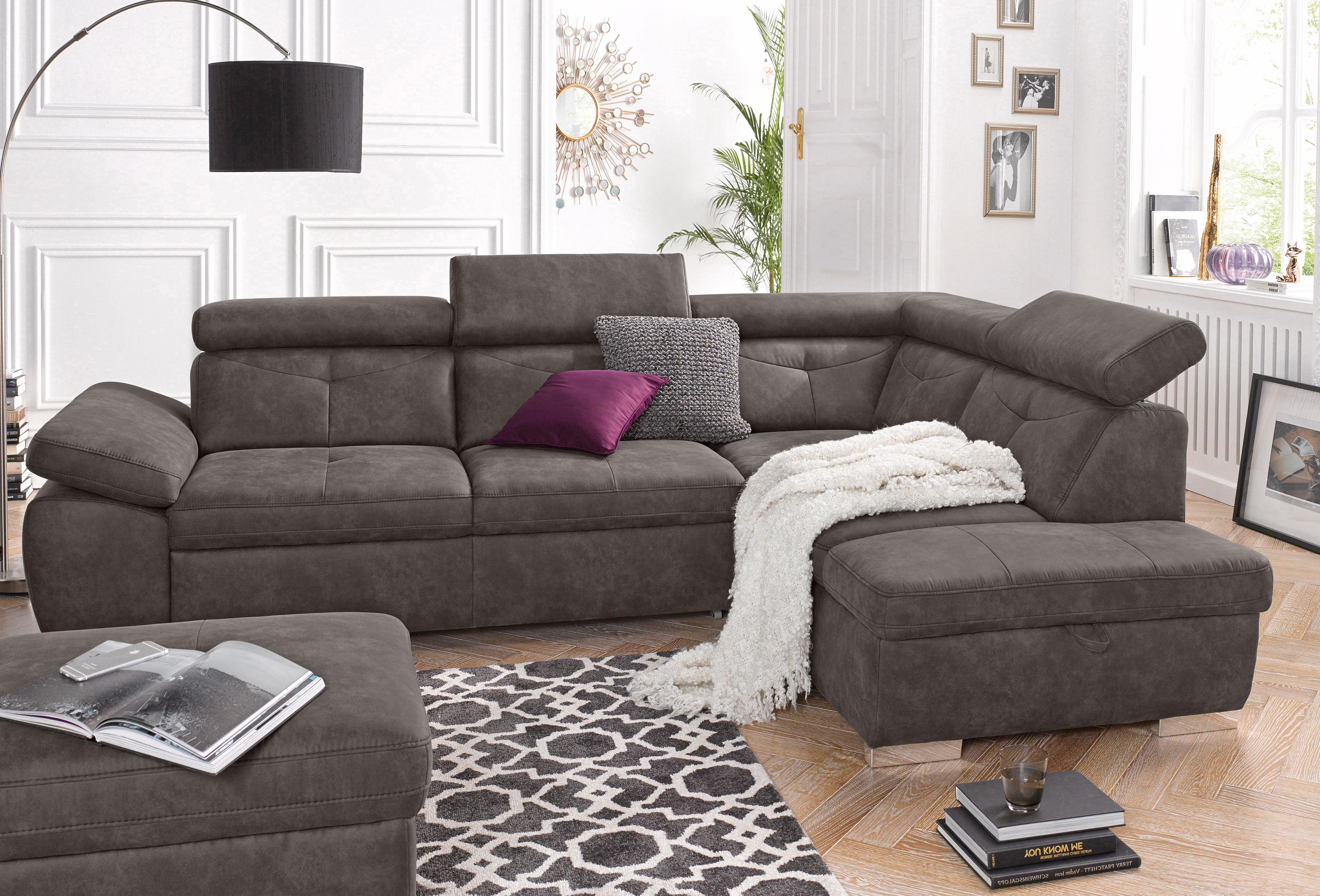 Exxpo - sofa fashion Hoekbank Spring, super comfortabel en comfortabel met arm- en hoofdsteunfunctie