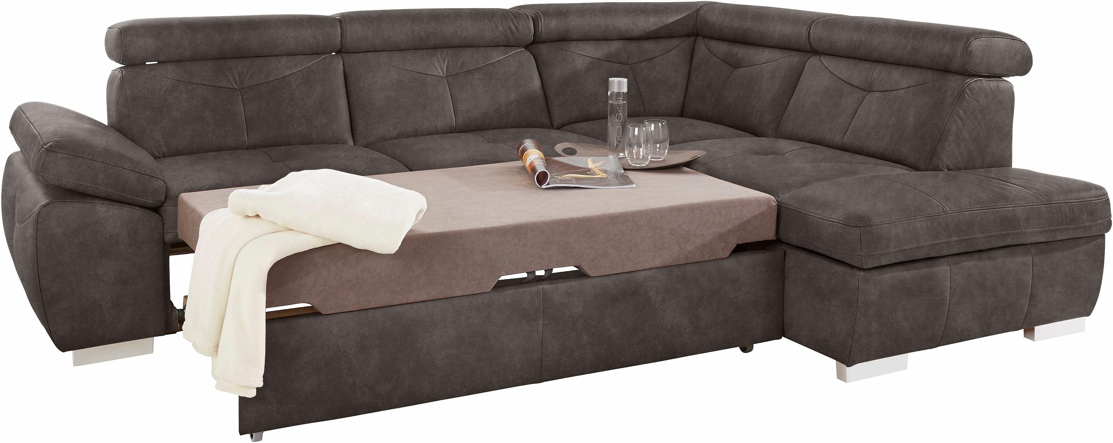 exxpo - sofa fashion Hoekbank Spring, super comfortabel en comfortabel met arm- en hoofdsteunfunctie