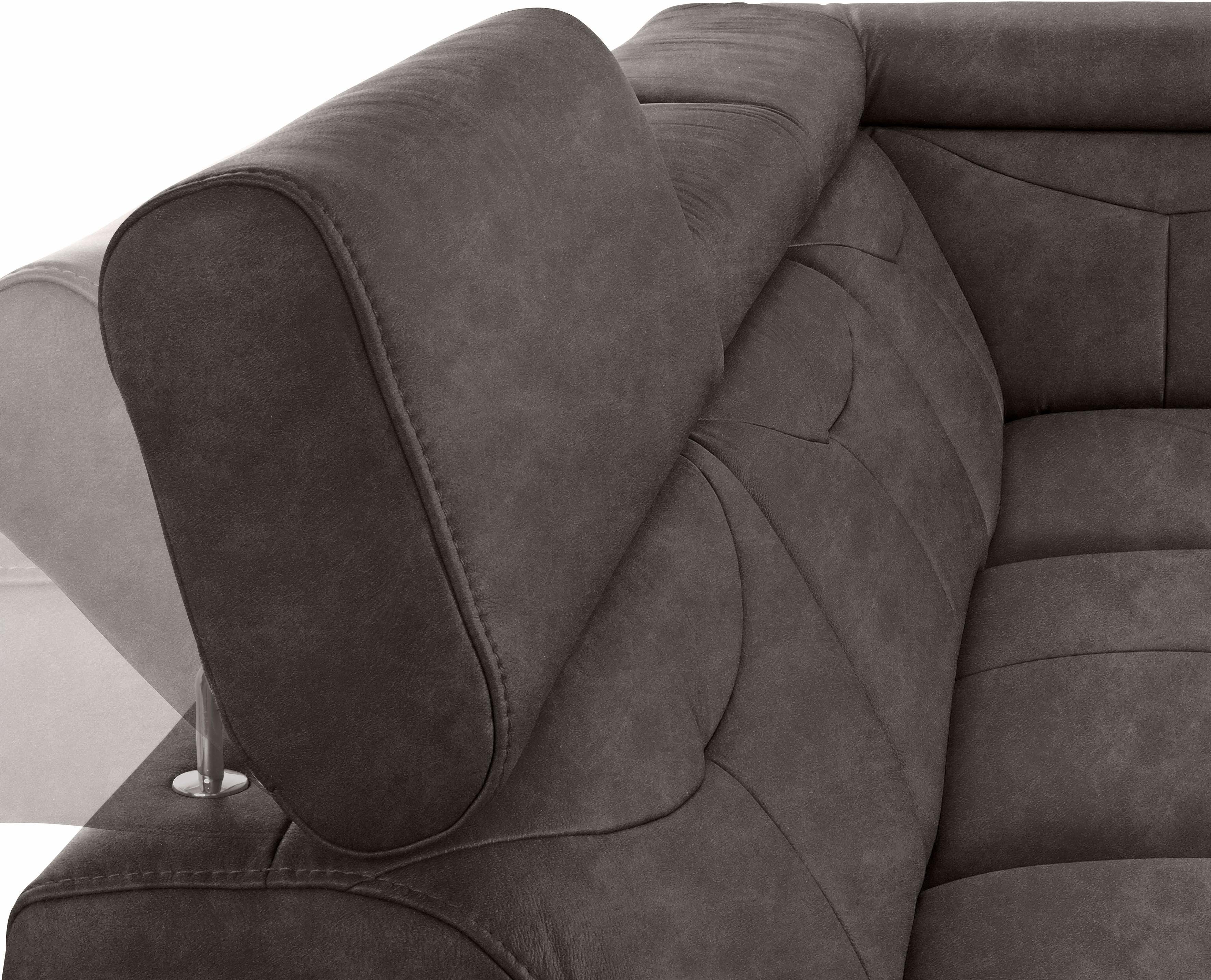 exxpo - sofa fashion Hoekbank Spring, super comfortabel en comfortabel met arm- en hoofdsteunfunctie