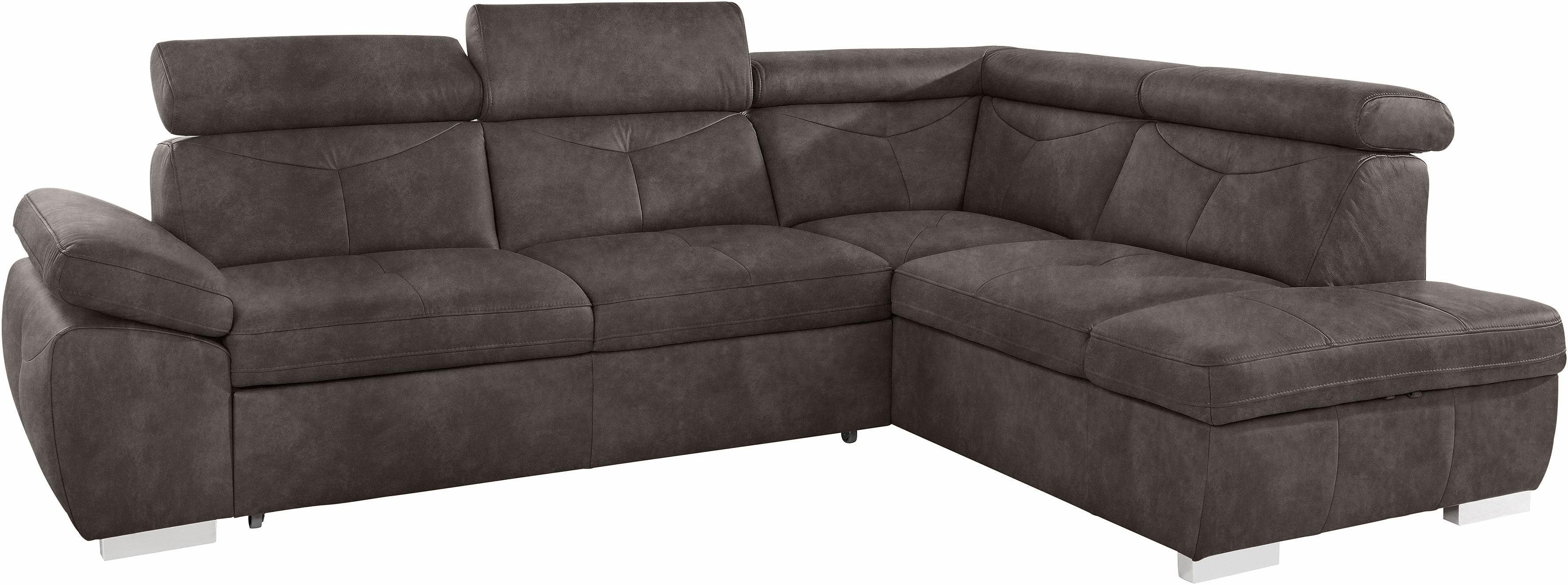exxpo - sofa fashion Hoekbank Spring, super comfortabel en comfortabel met arm- en hoofdsteunfunctie