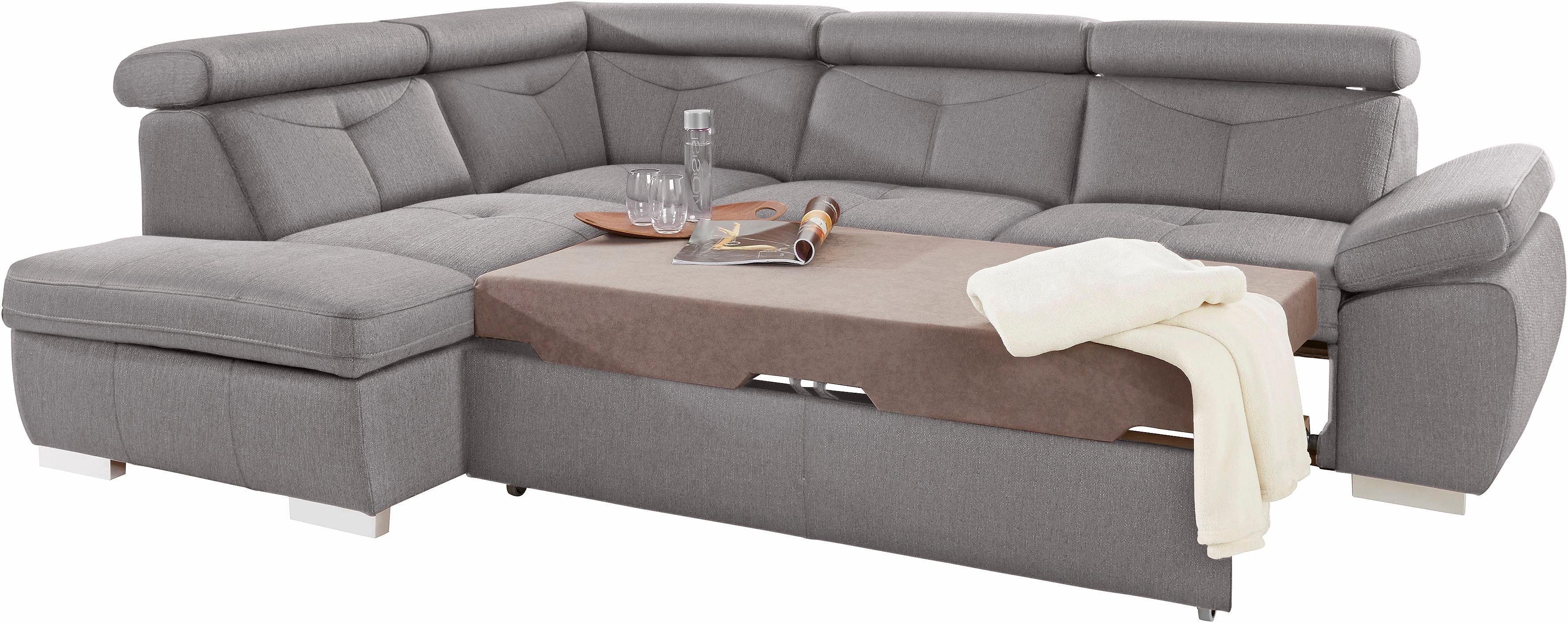 exxpo - sofa fashion Hoekbank Spring, super comfortabel en comfortabel met arm- en hoofdsteunfunctie