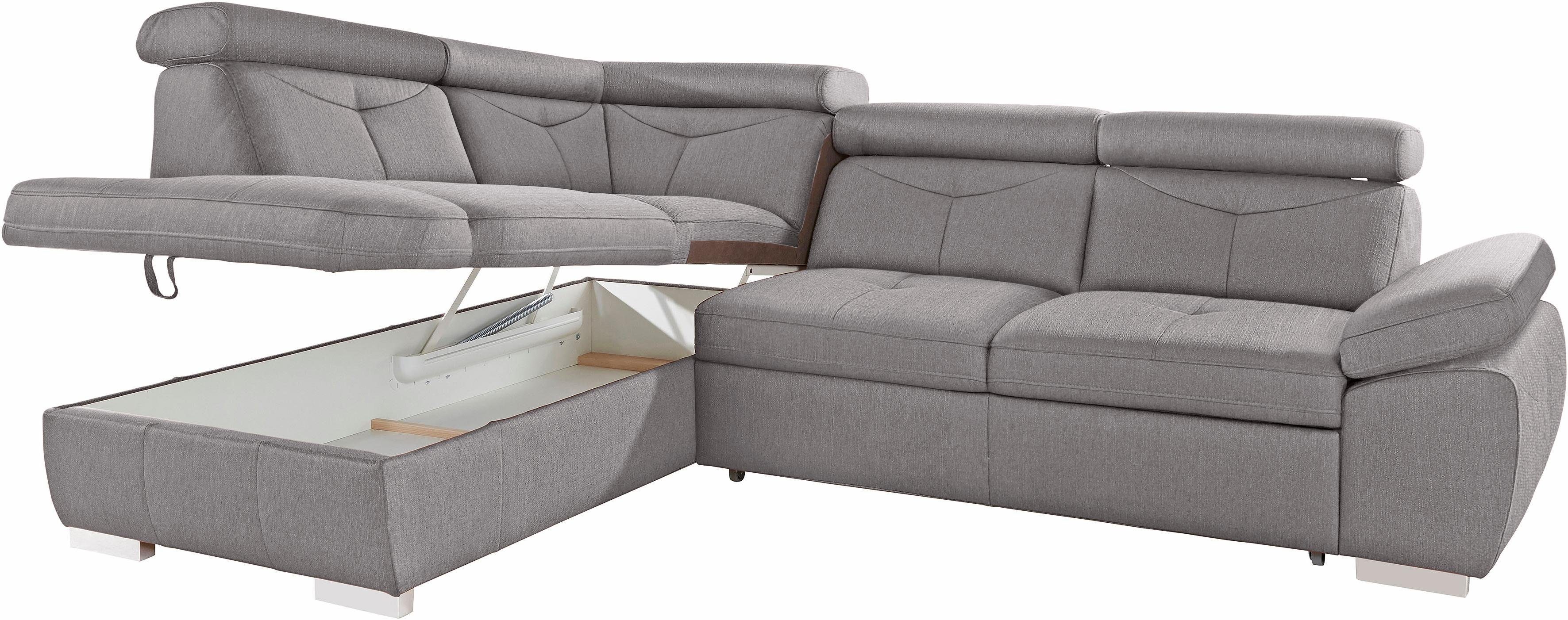 exxpo - sofa fashion Hoekbank Spring, super comfortabel en comfortabel met arm- en hoofdsteunfunctie