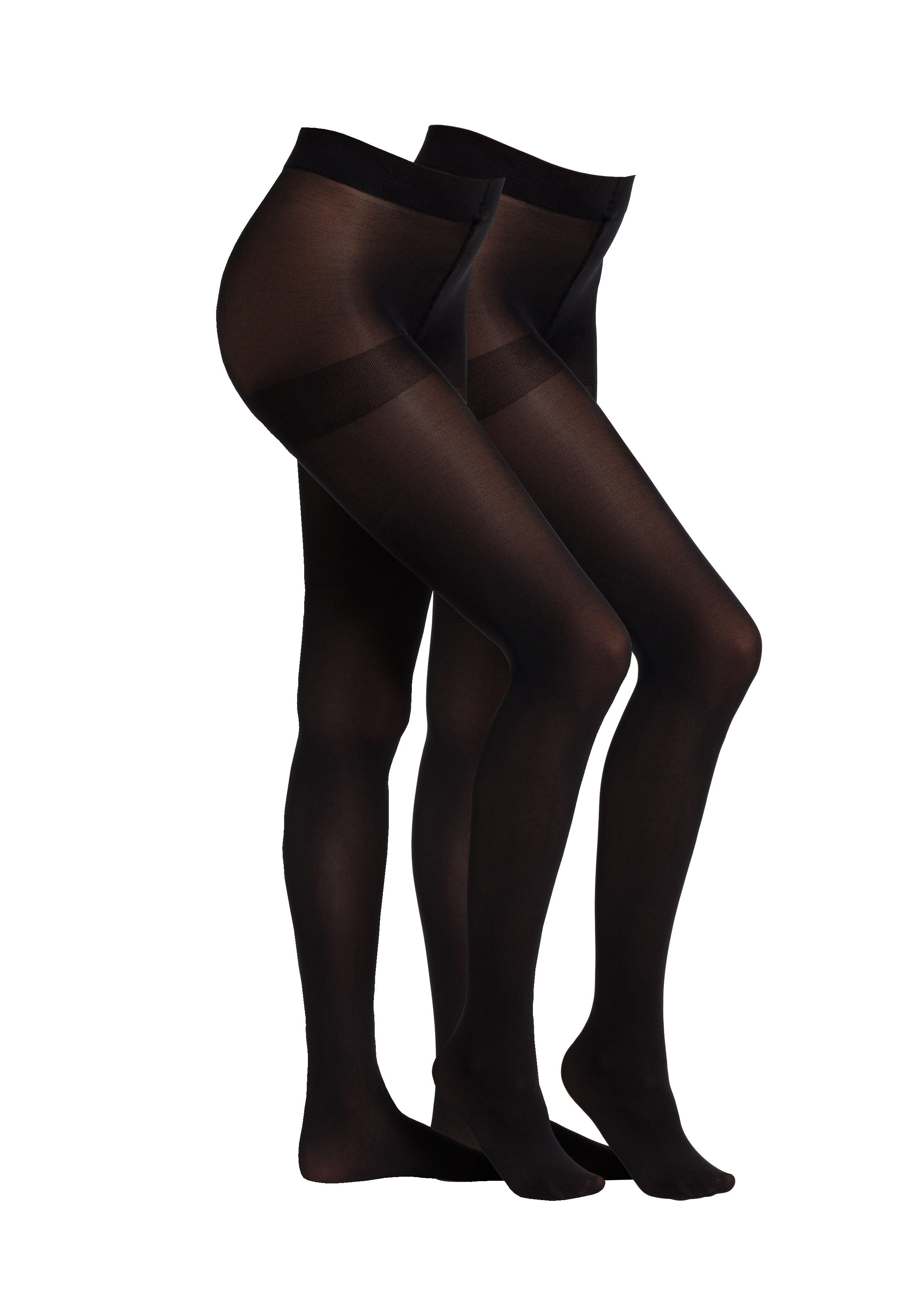 Camano Panty Fine everyday met comfortband (Set van 2) dames panty's & leggings maat 36 zwart
