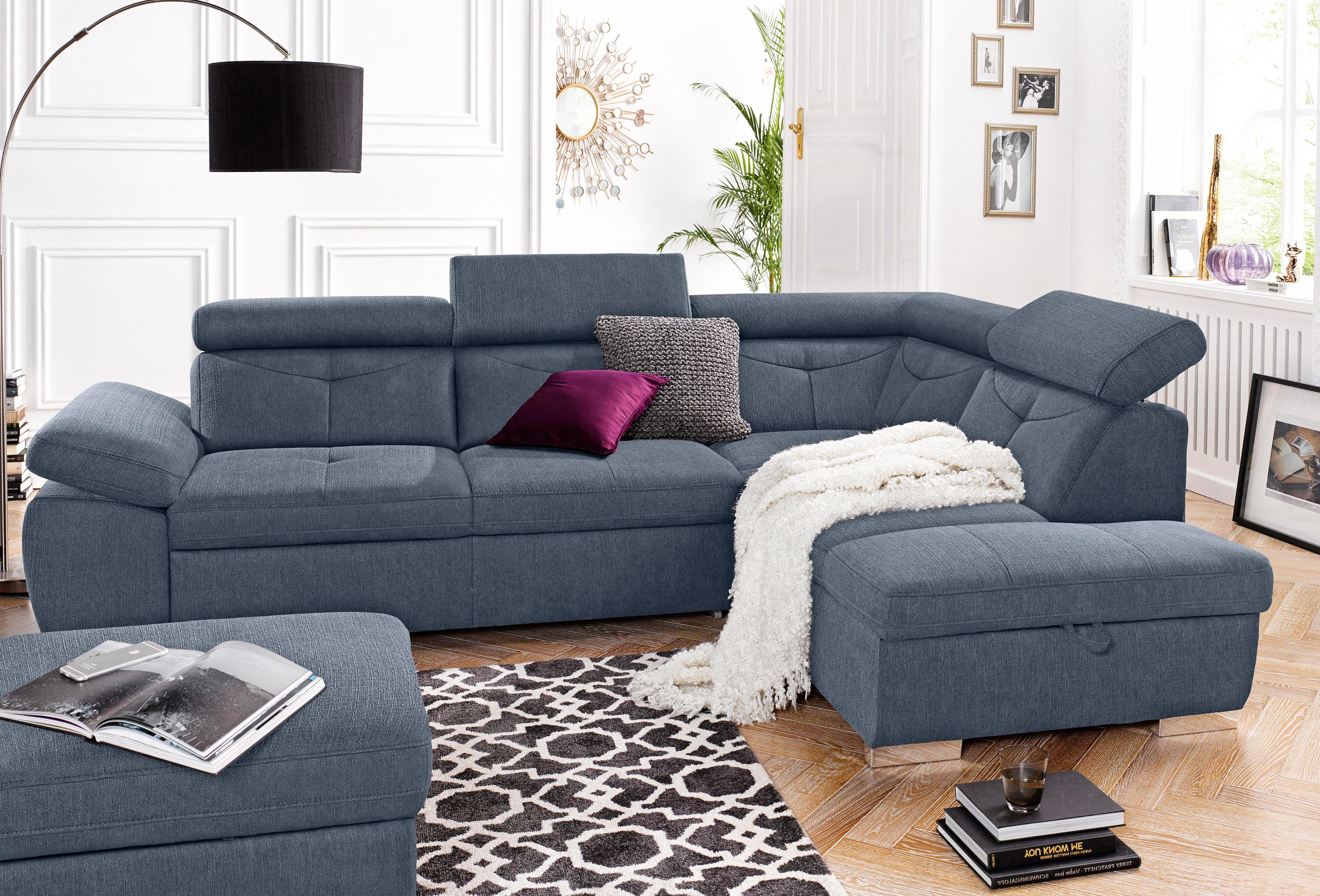 Exxpo - sofa fashion Hoekbank Spring, super comfortabel en comfortabel met arm- en hoofdsteunfunctie