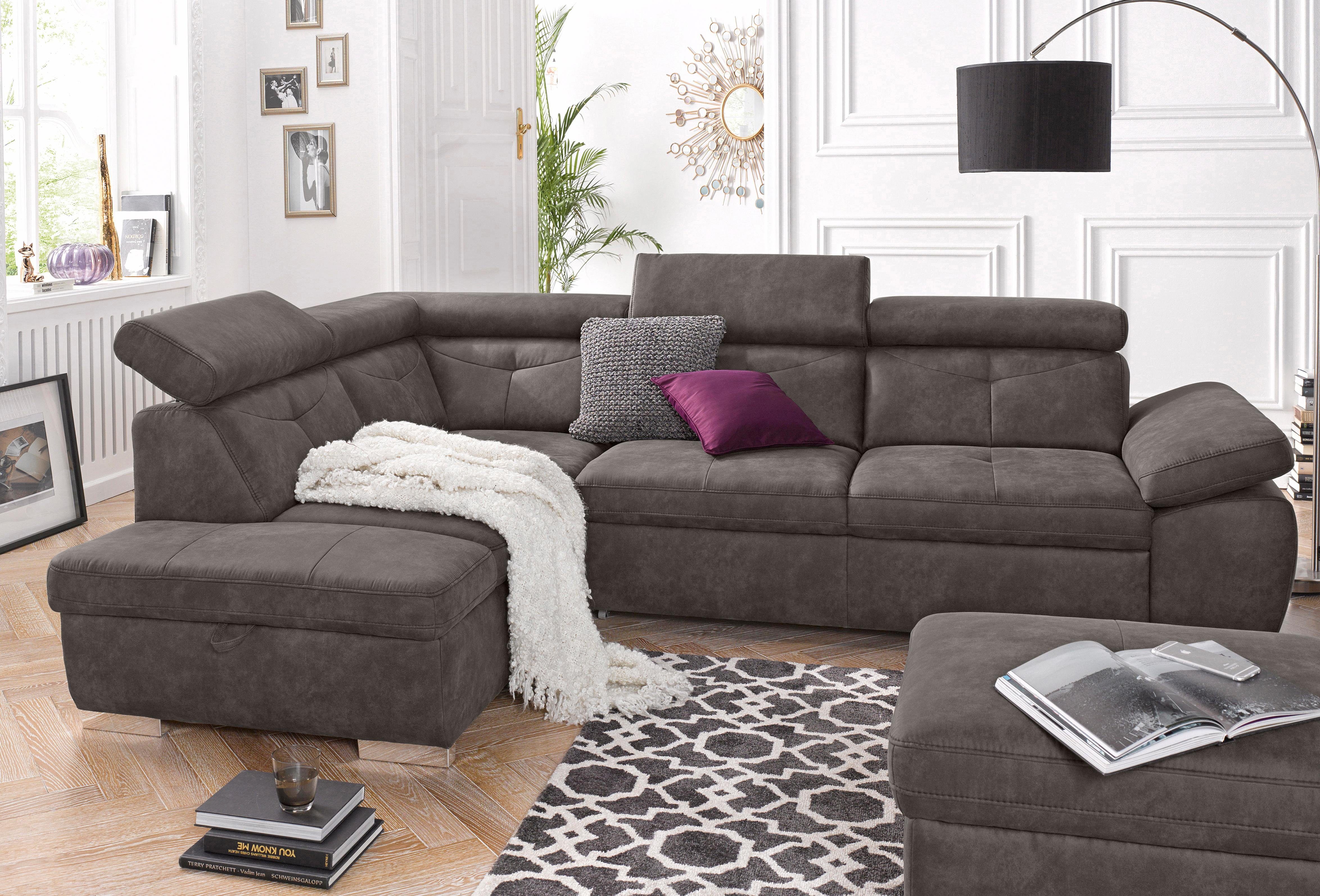 Exxpo - sofa fashion Hoekbank Spring, super comfortabel en comfortabel met arm- en hoofdsteunfunctie