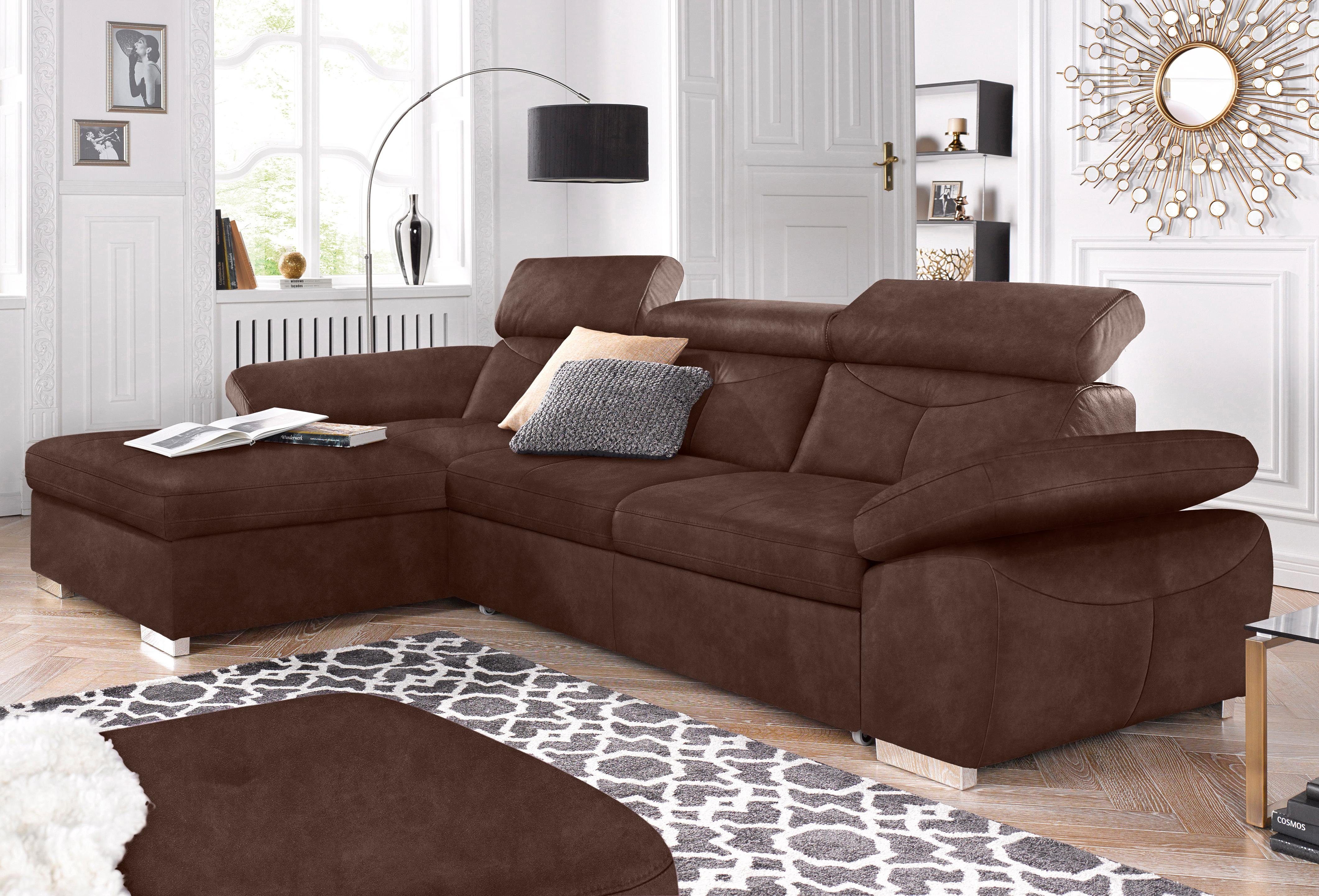 Exxpo - sofa fashion Hoekbank Spring, super comfortabel en comfortabel met arm- en hoofdsteunfunctie