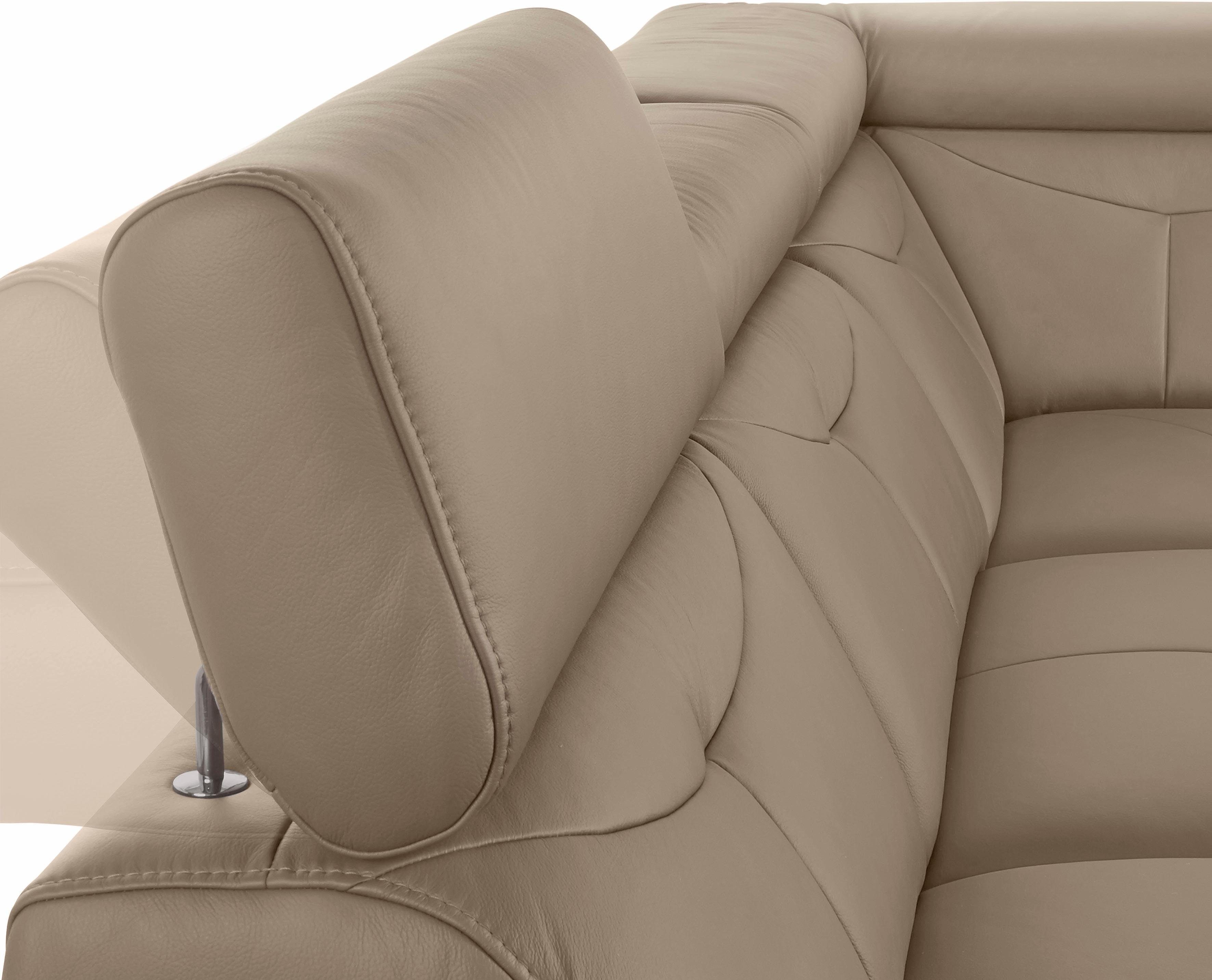 exxpo - sofa fashion Hoekbank Spring, super comfortabel en comfortabel met arm- en hoofdsteunfunctie