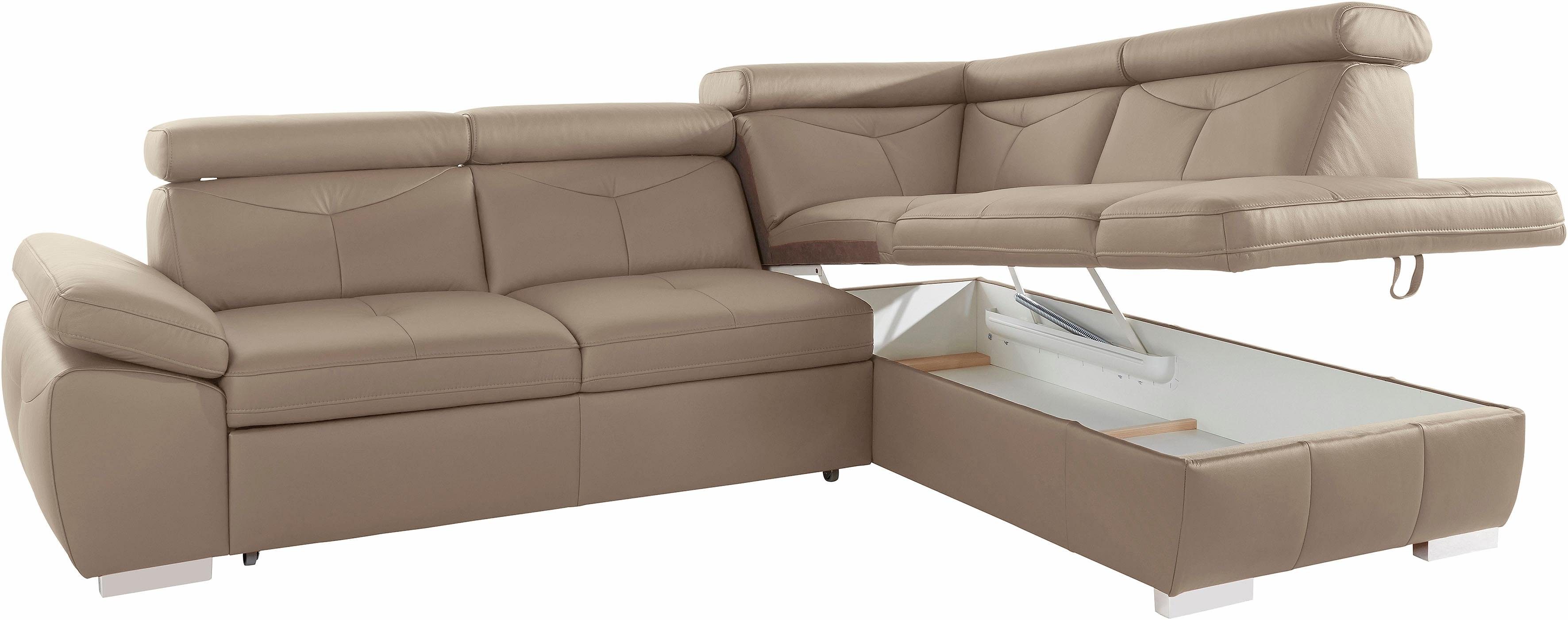 exxpo - sofa fashion Hoekbank Spring, super comfortabel en comfortabel met arm- en hoofdsteunfunctie