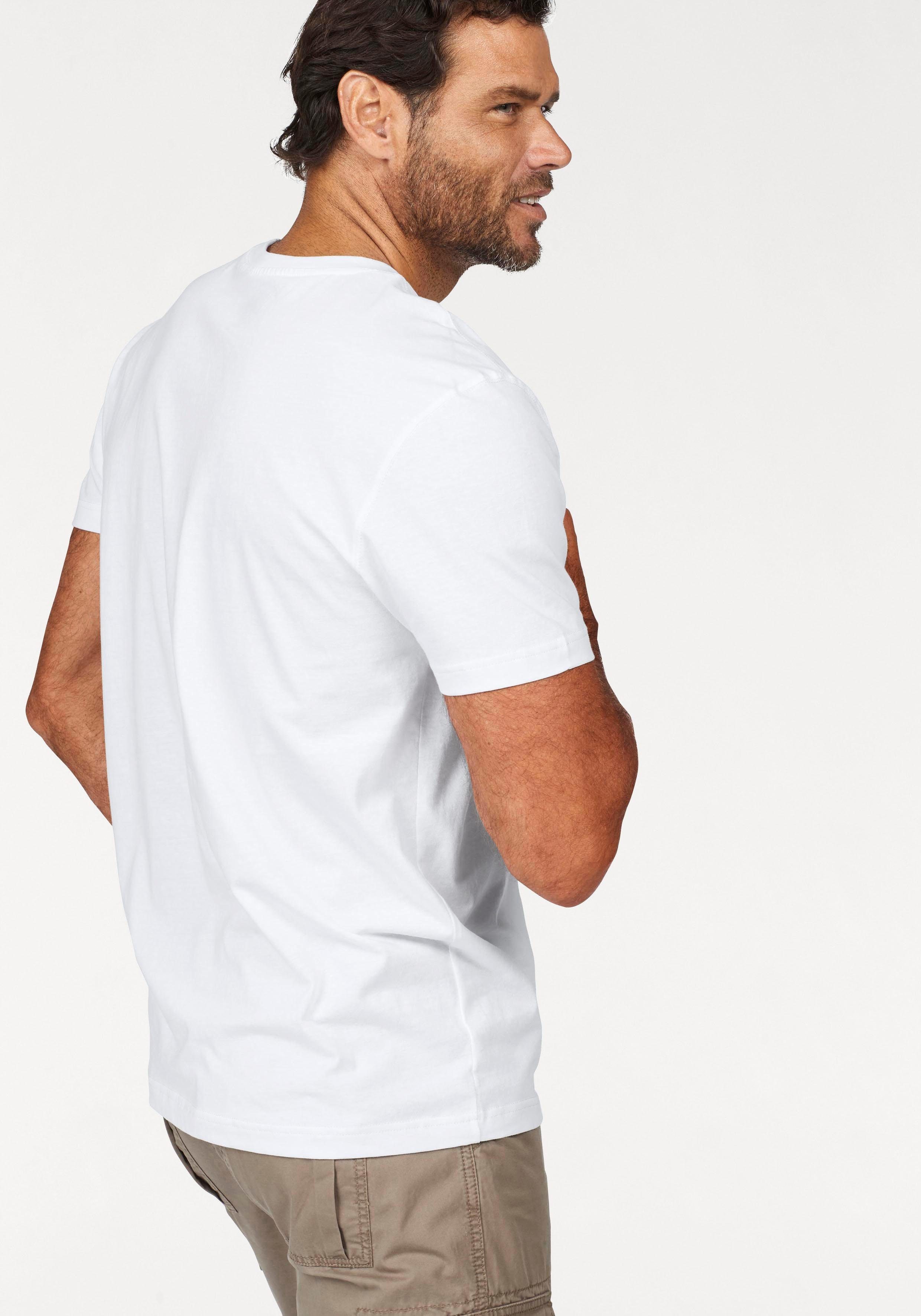 Man's World T-shirt Korte mouwen, normale pasvorm, van katoen, in 3-pack (3-delig, Set van 3)