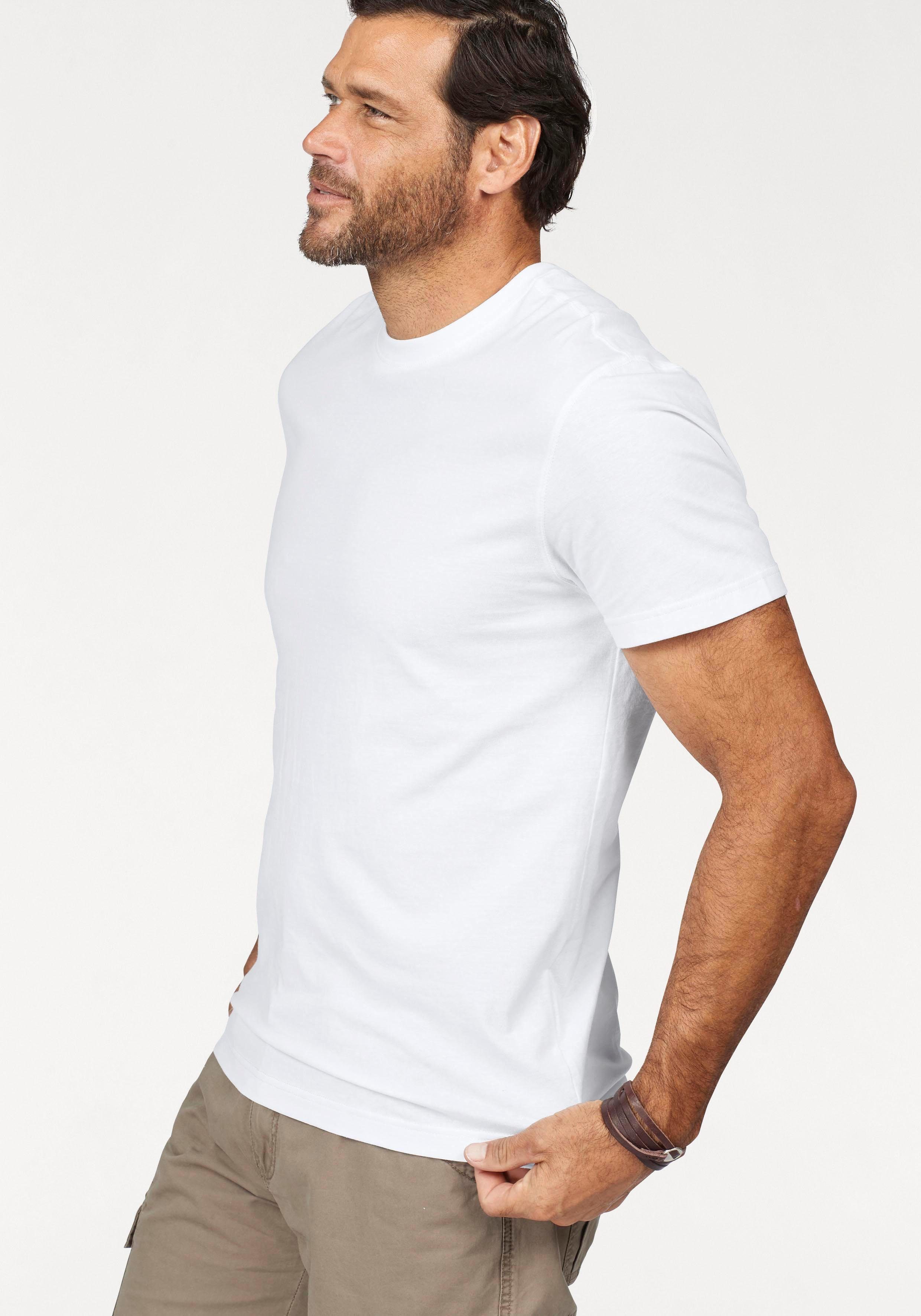 Man's World T-shirt Korte mouwen, normale pasvorm, van katoen, in 3-pack (3-delig, Set van 3)