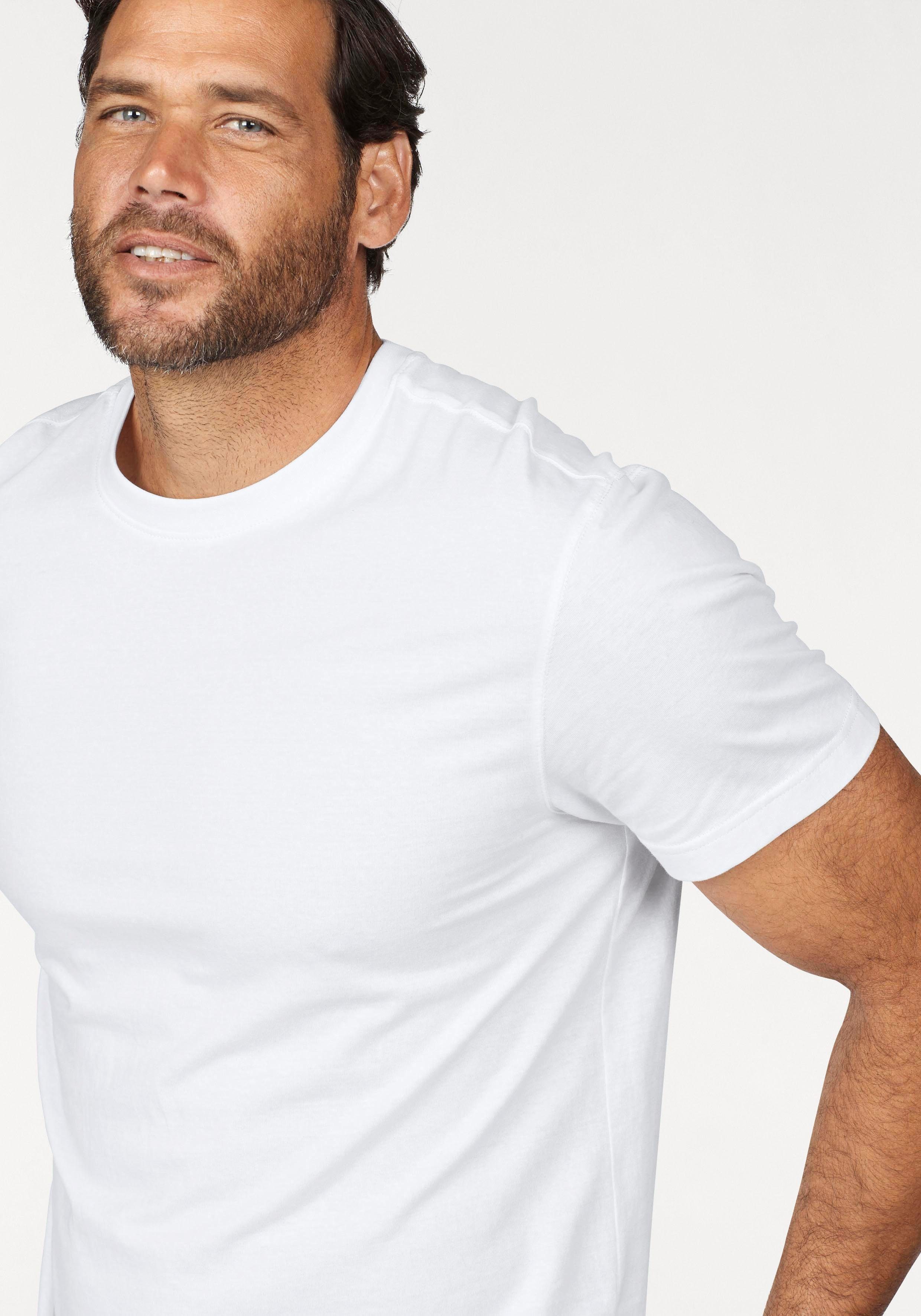 Man's World T-shirt Korte mouwen, normale pasvorm, van katoen, in 3-pack (3-delig, Set van 3)