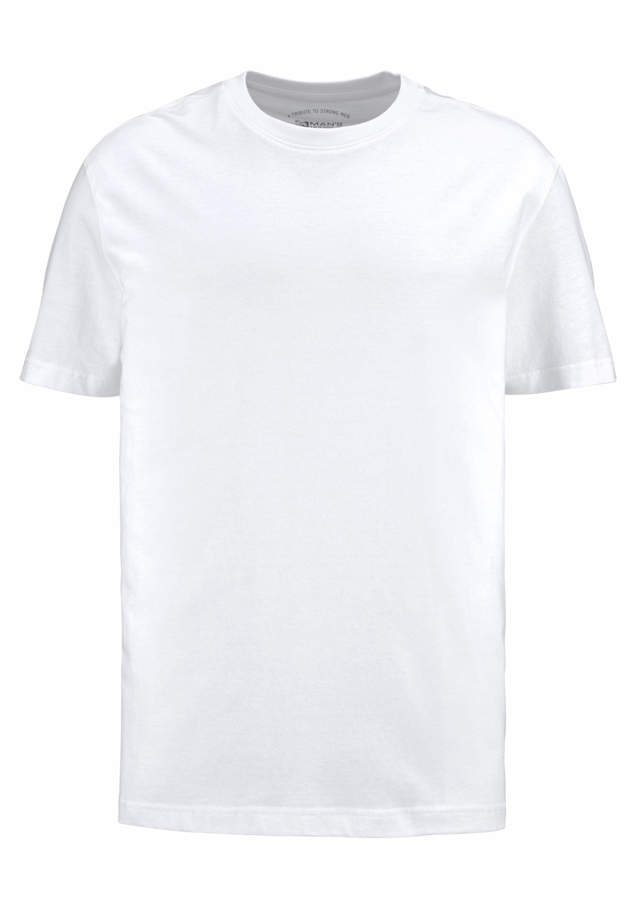 Man's World T-shirt Korte mouwen, normale pasvorm, van katoen, in 3-pack (3-delig, Set van 3)