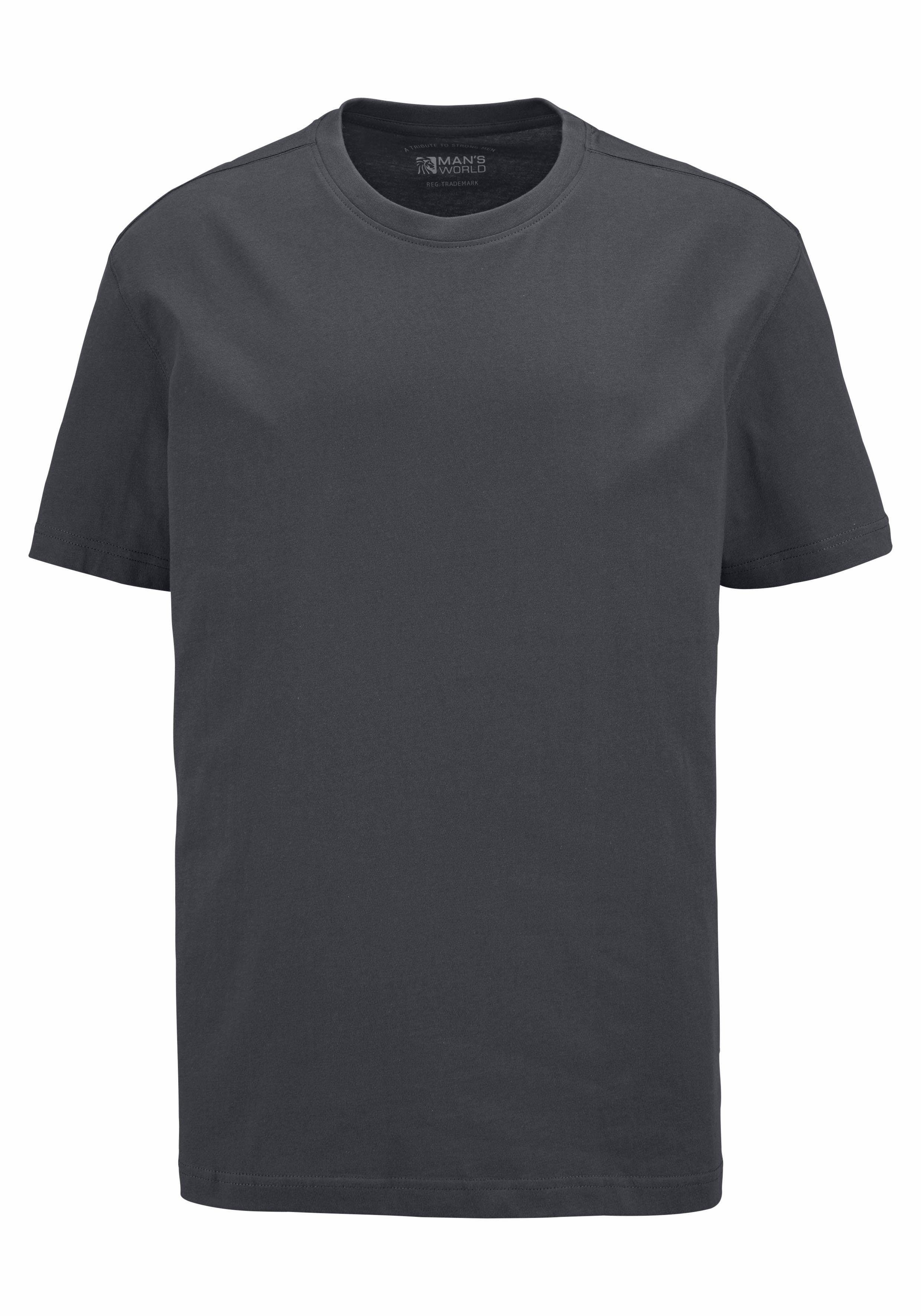 Man's World T-shirt Korte mouwen, normale pasvorm, van katoen, in 3-pack (3-delig, Set van 3)