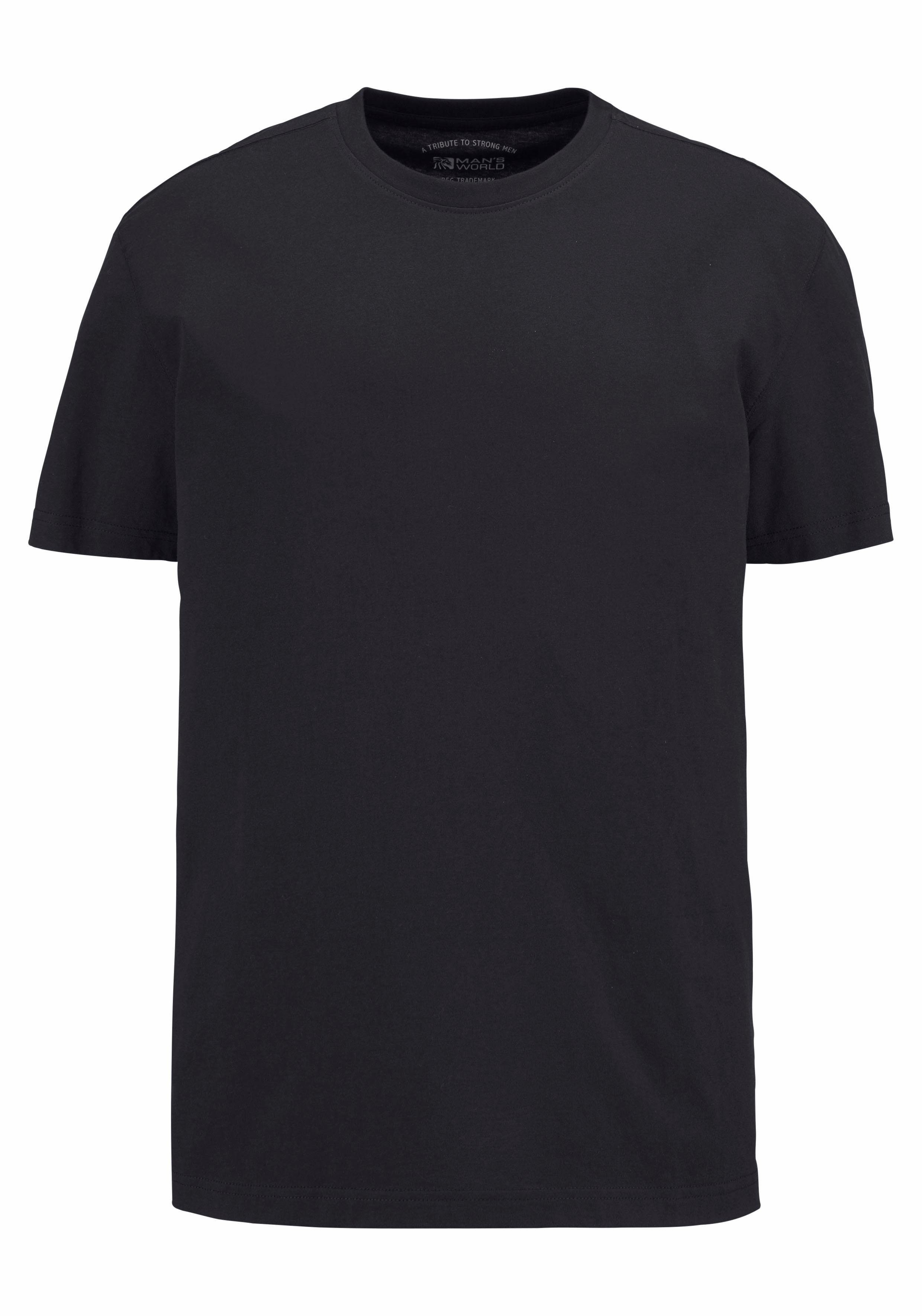 Man's World T-shirt Korte mouwen, normale pasvorm, van katoen, in 3-pack (3-delig, Set van 3)