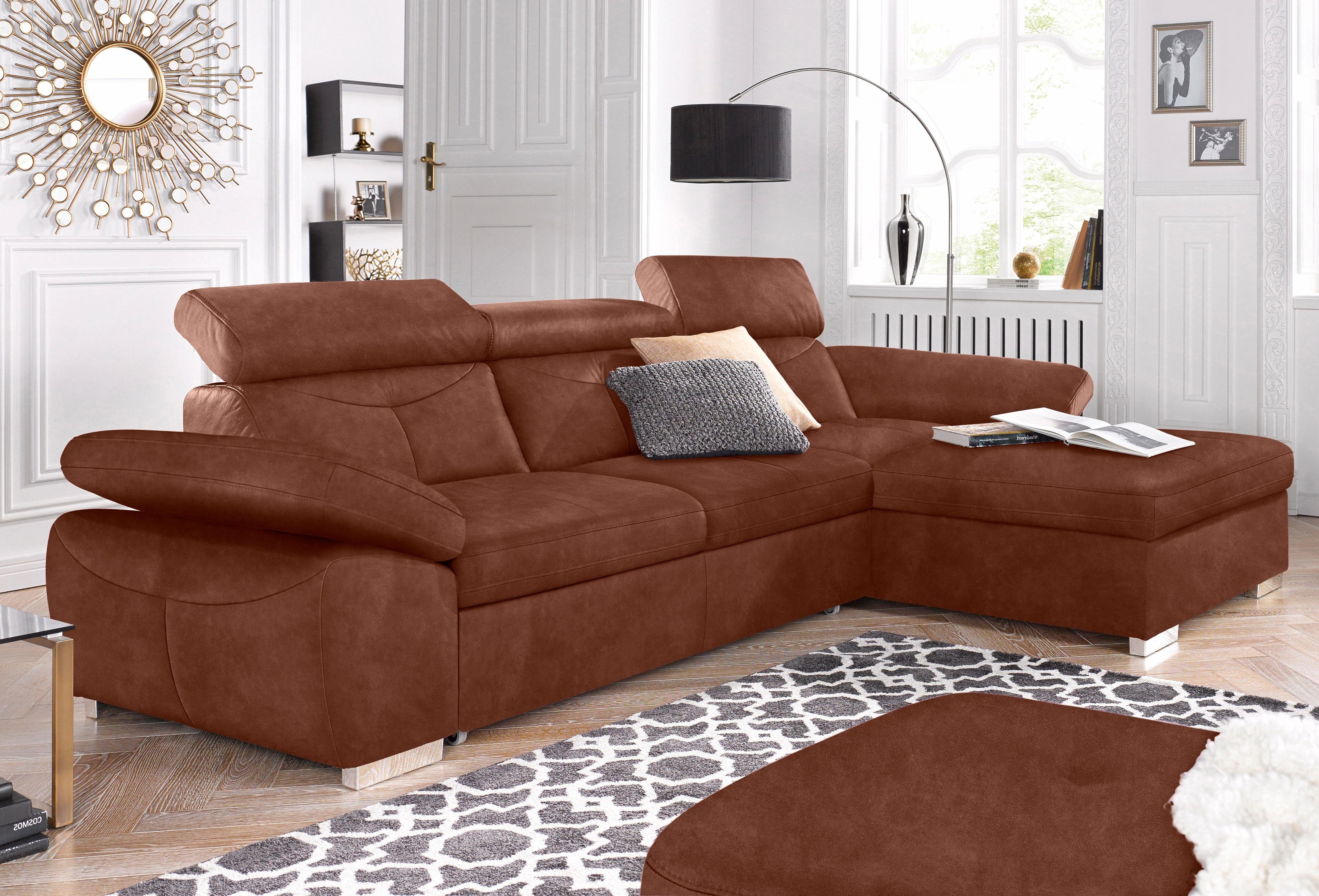Exxpo - sofa fashion Hoekbank Spring, super comfortabel en comfortabel met arm- en hoofdsteunfunctie