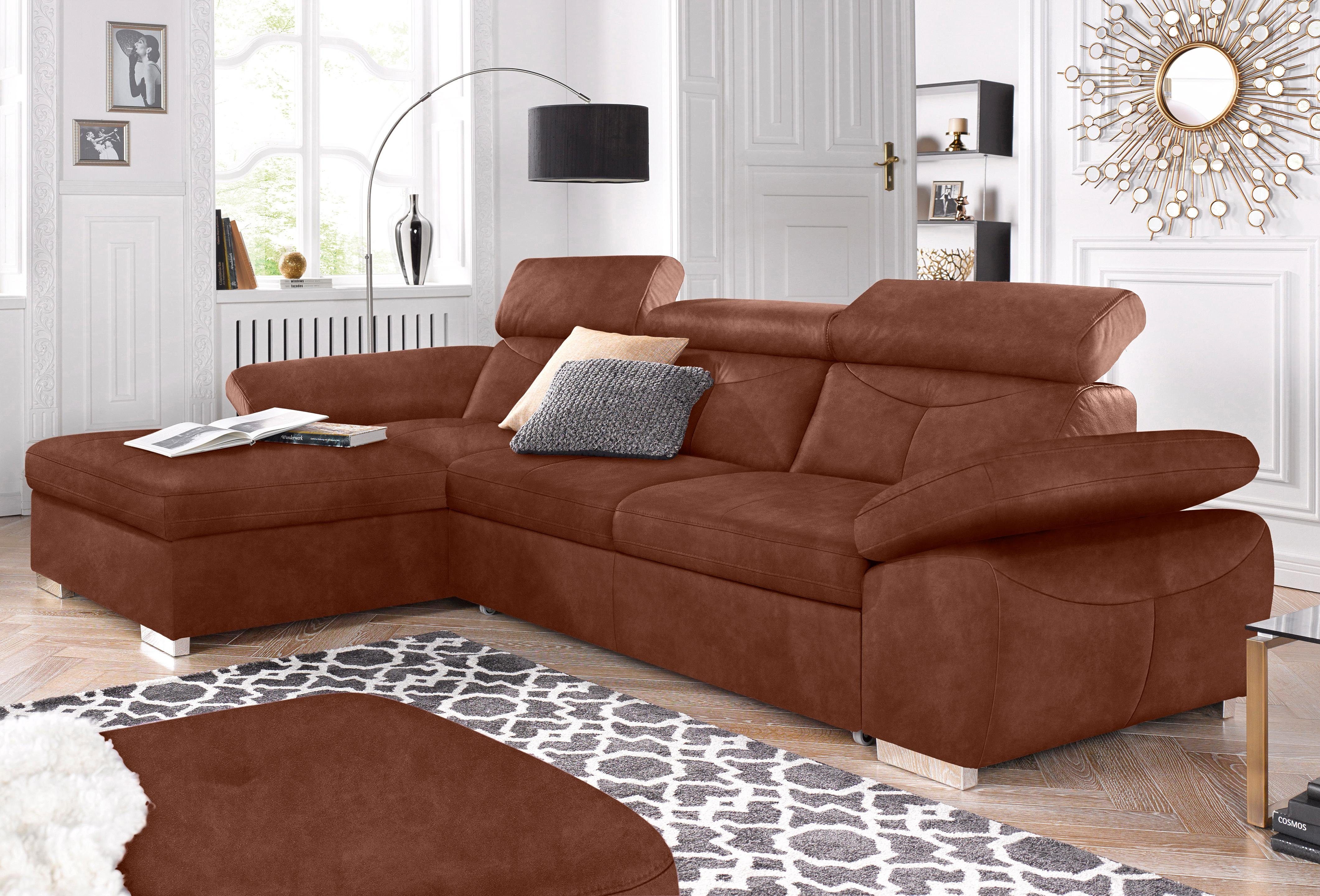 Exxpo - sofa fashion Hoekbank Spring, super comfortabel en comfortabel met arm- en hoofdsteunfunctie
