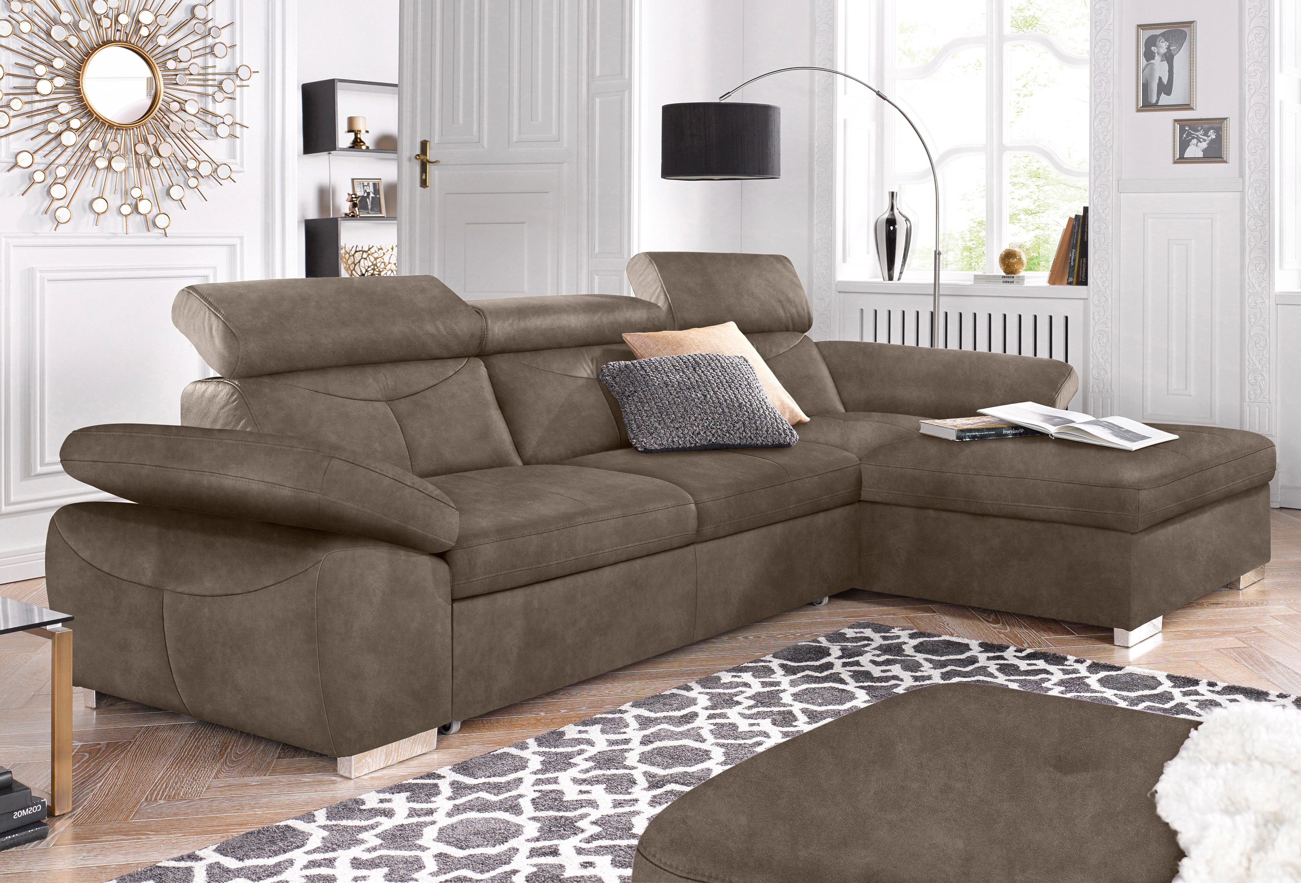 Exxpo - sofa fashion Hoekbank Spring, super comfortabel en comfortabel met arm- en hoofdsteunfunctie