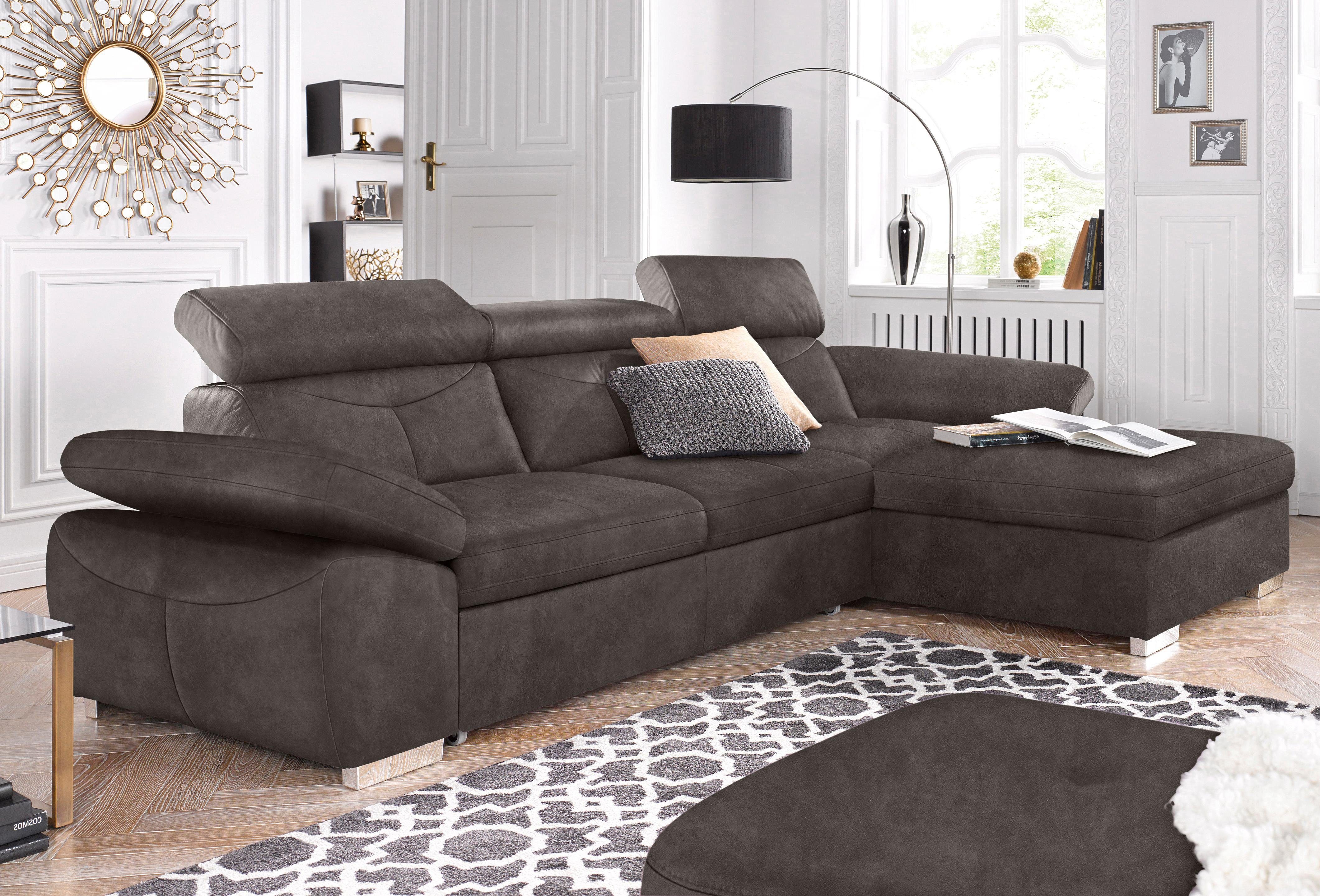Exxpo - sofa fashion Hoekbank Spring, super comfortabel en comfortabel met arm- en hoofdsteunfunctie