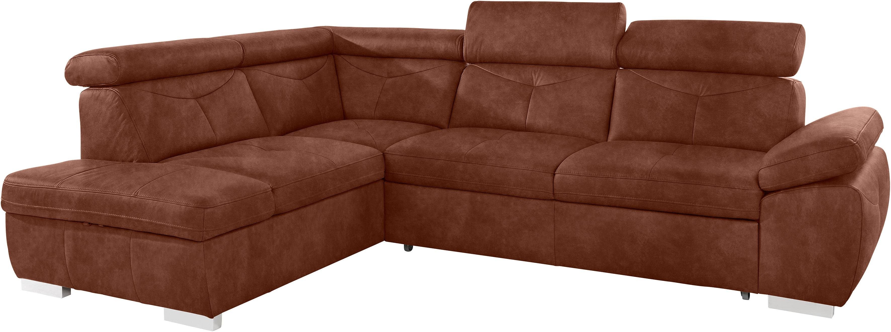exxpo - sofa fashion Hoekbank Spring, super comfortabel en comfortabel met arm- en hoofdsteunfunctie