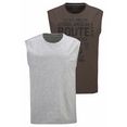man's world muscle-shirt van puur katoen (set, 2-delig, set van 2) grijs