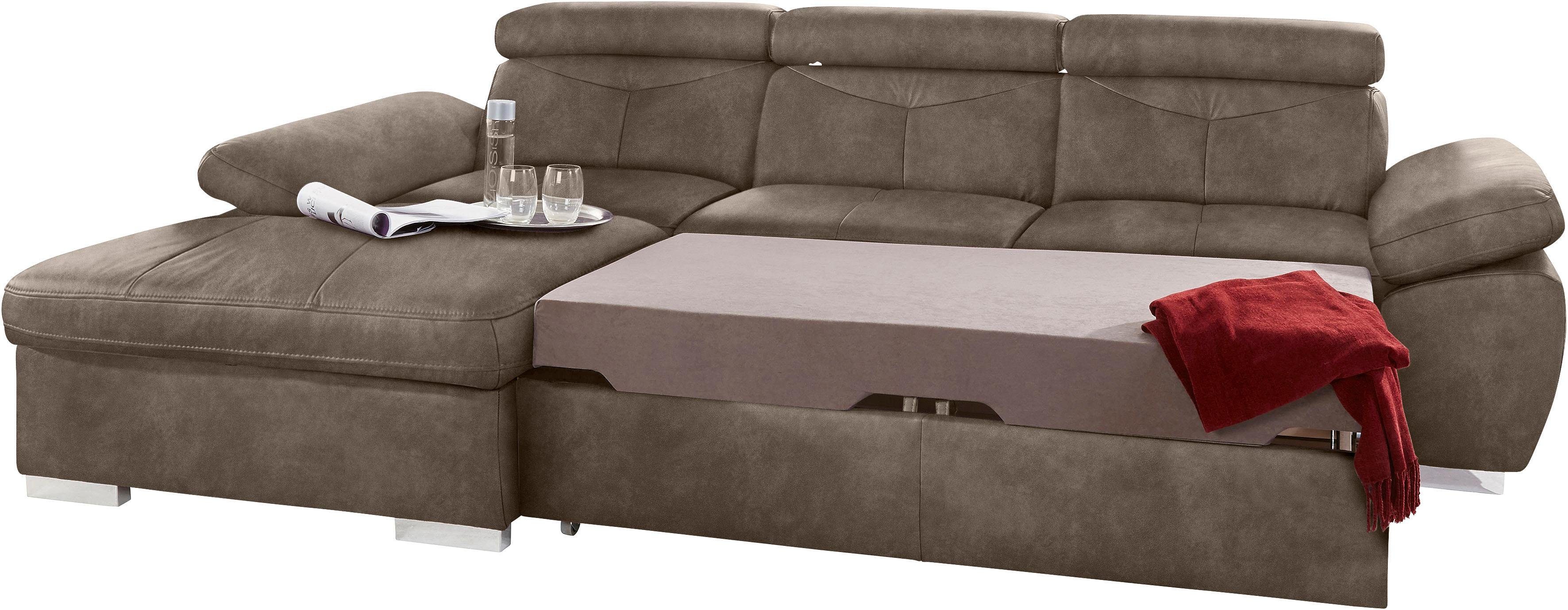 exxpo - sofa fashion Hoekbank Spring, super comfortabel, met armleuning- en hoofdeindefunctie, OTTOs Choice